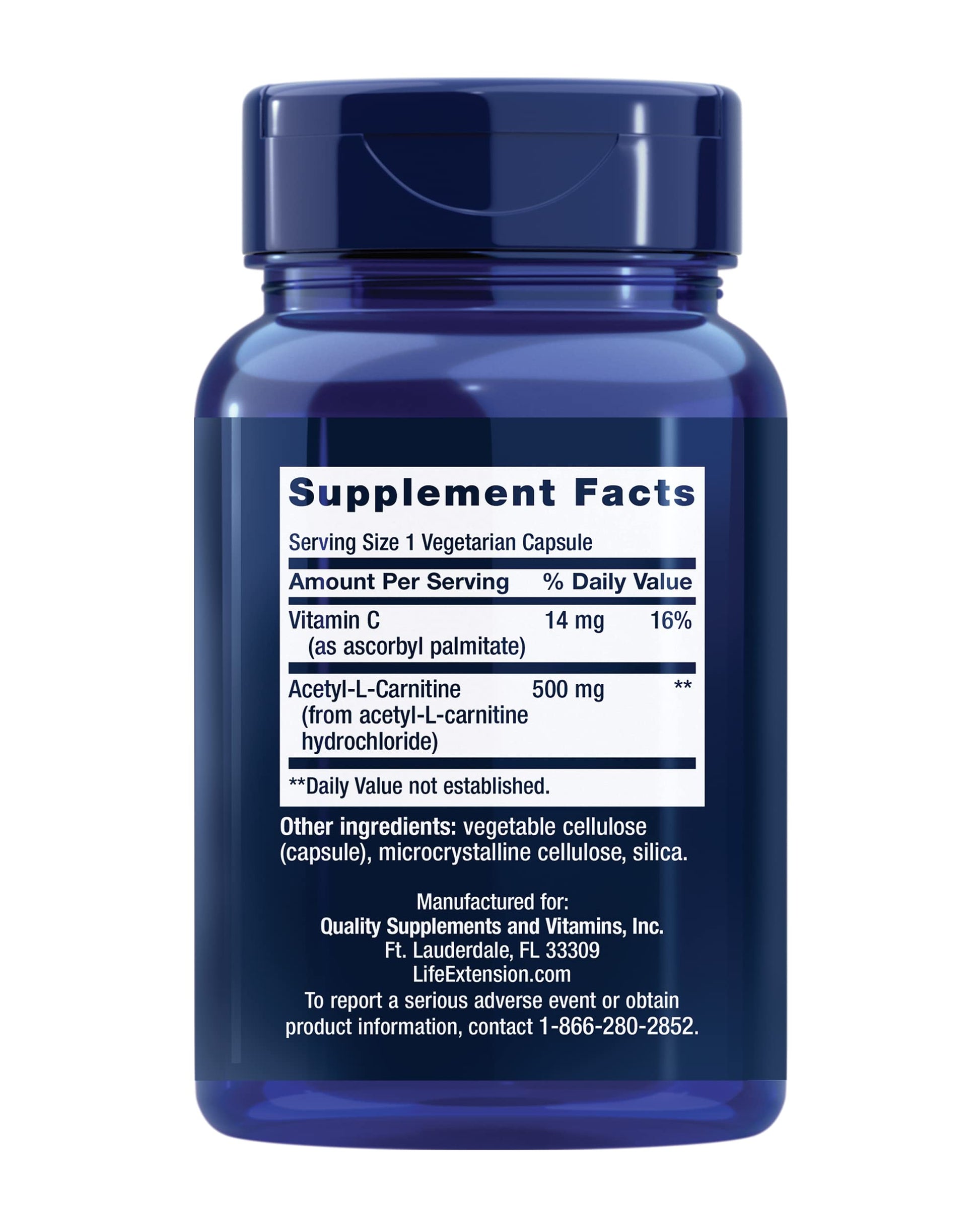 Life Extension Acetyl-L-Carnitine, Acetyl-L-Carnitine, vitamin C, Brain, mood & nerve health Life Extension buy supplements canada