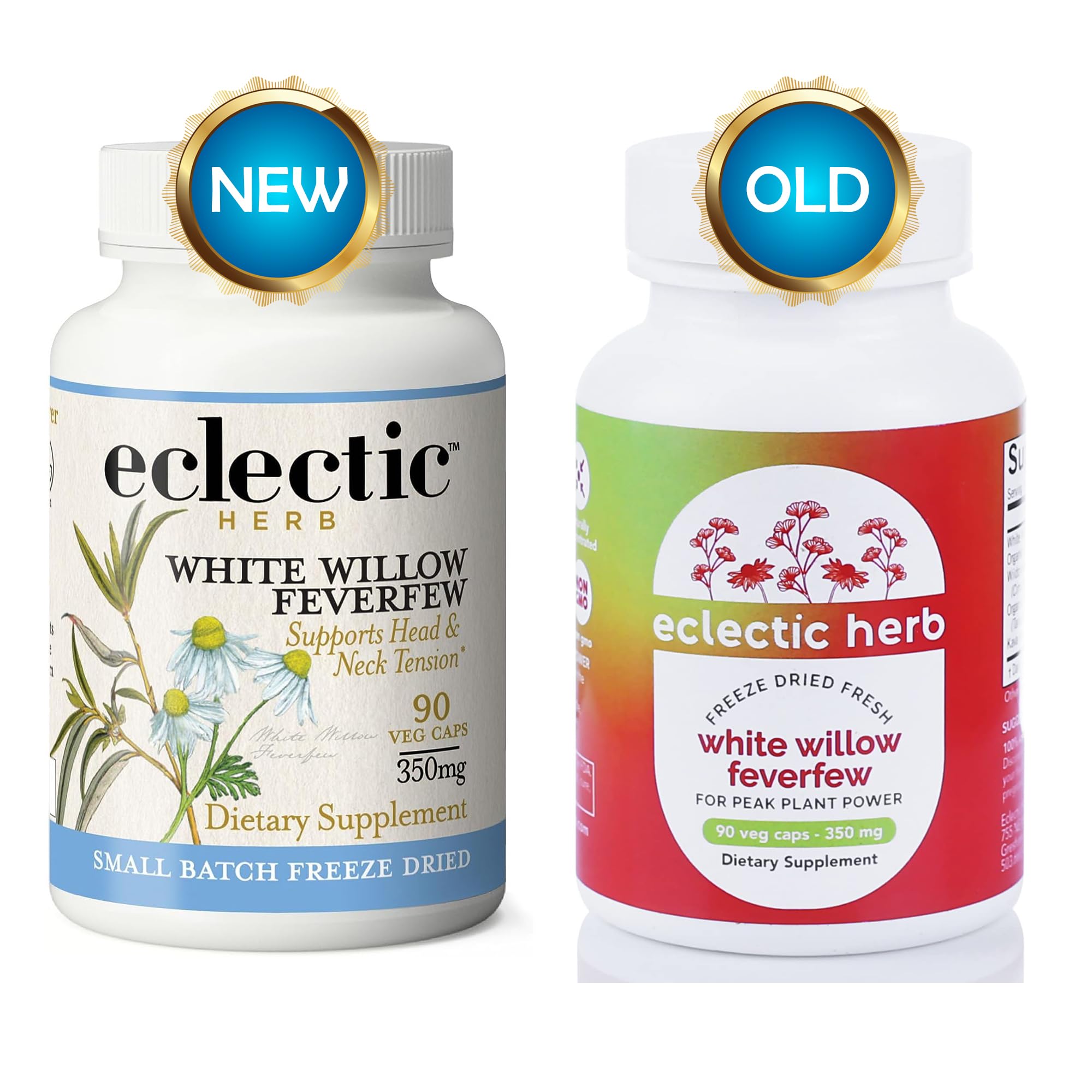Eclectic Institute Raw Fresh Freeze-Dried Non-GMO White Willow - Feverfew | Support Body's Response to Occasional Pain | 90 CT (350 mg) ECLECTIC INSTITUTE buy supplements canada