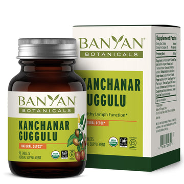 Banyan Botanicals Kanchanar Guggulu Tablets – Organic Lymph Supplement with Guggulu Resin – Promotes the Healthy Elimination of Natural Toxins* – 90 Tablets – Non-GMO Sustainably Sourced Vegan Banyan Botanicals buy supplements canada