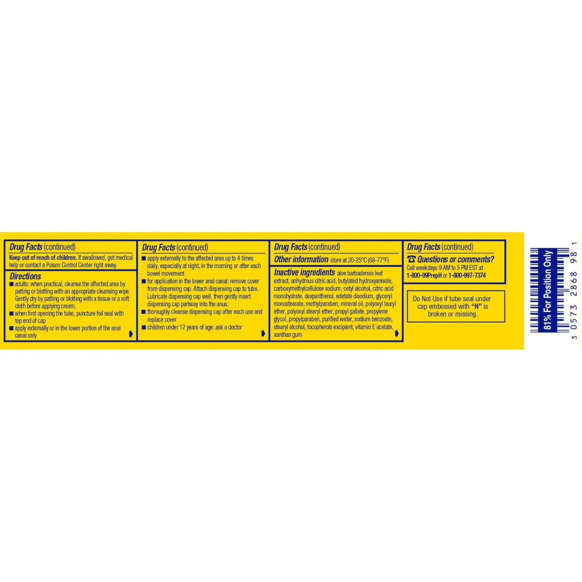 Preparation H Hemorrhoid Symptom Treatment Cream (2 x 1.8 Ounce Tube), Maximum Strength Multi-Symptom Pain Relief with Aloe Preparation H buy supplements canada