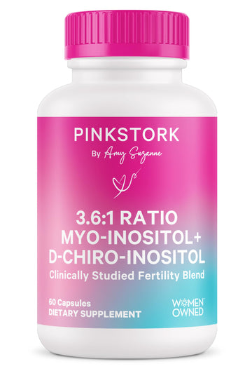 Pink Stork Myo-Inositol & D-Chiro Inositol: 3.6:1 Blend to Support Fertility, Hormone Balance for Women - Ovarian Function, Ovulation, Conception, and Period Support Supplement - 60 Capsules Pink Stork buy supplements canada