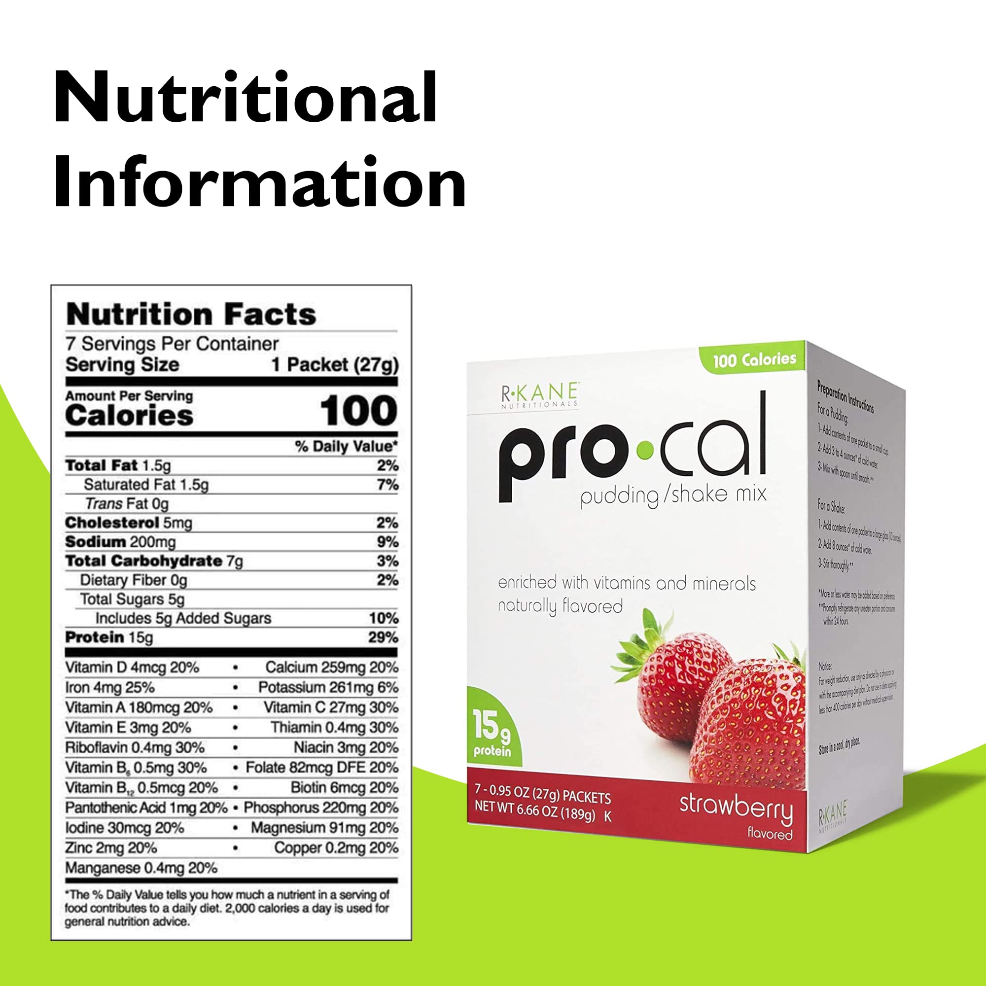 R-Kane Nutritionals Pro-Cal Pudding/Shake Mix, Low Calorie Protein Shake Powder R-Kane Nutritionals buy supplements canada