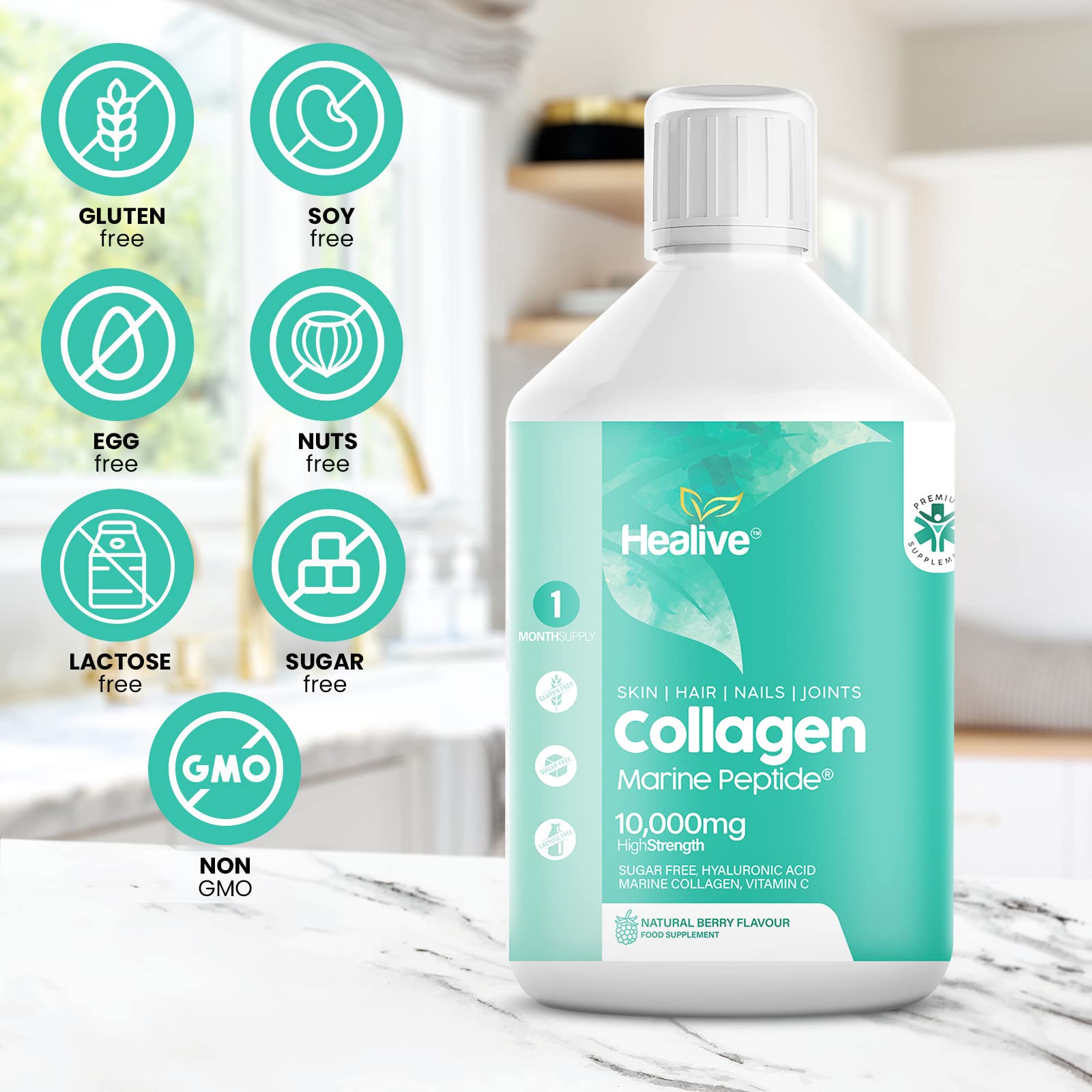 HEALIVE Marine Collagen Peptides - Skin, Hair, Nail & Joint, Support Against Premature Ageing HEALIVE buy supplements canada