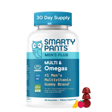 SmartyPants Men's Multivitamin Gummies with Omega 3 DHA/EPA, Methylfolate, Vitamin D3, C, B12, B6, A, K, Zinc SmartyPants buy supplements canada