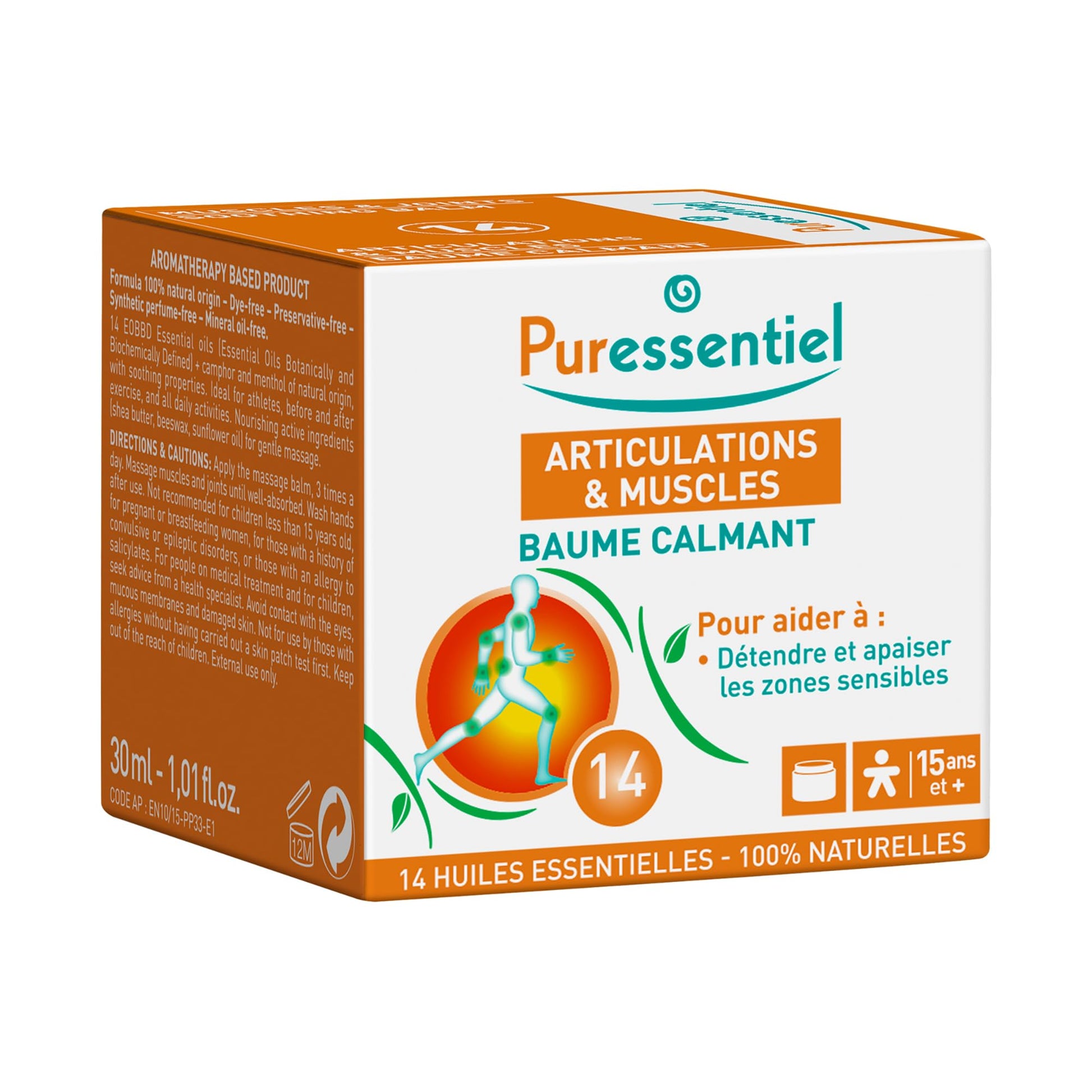 Puressentiel Muscle and Joints Balm - Essential Oil and Shea Butter Balm for Back and Neck Massage - Dye-Free, No Preservatives - 1.01 oz Puressentiel buy supplements canada