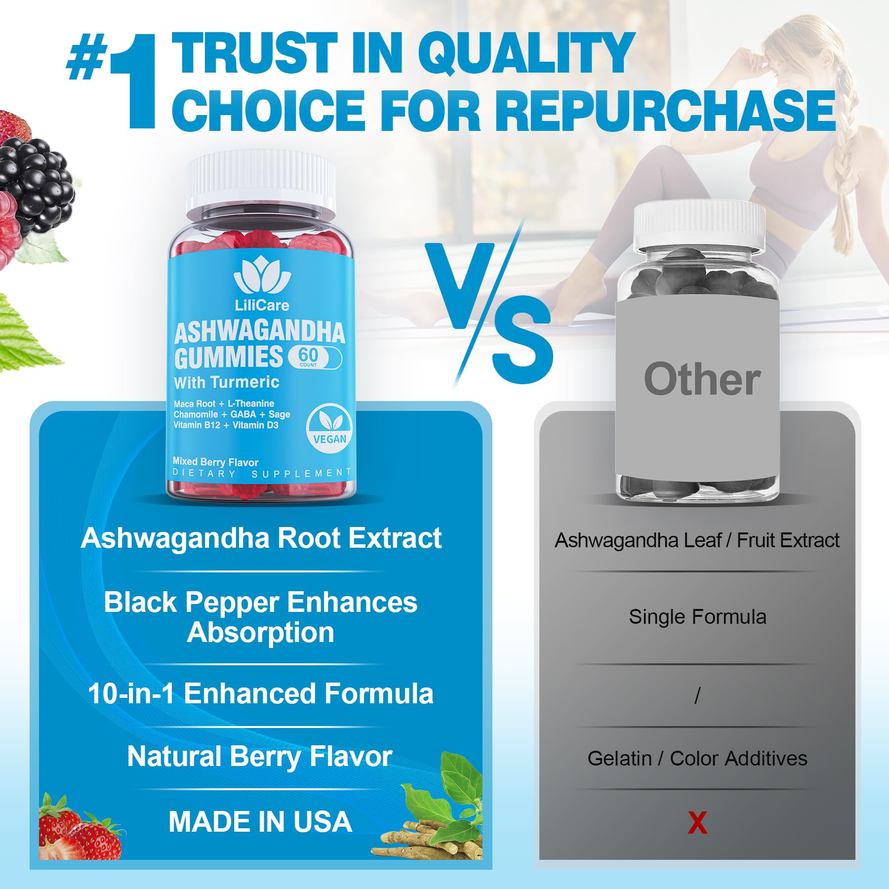 EnvyDeal 2 Pack Ashwagandha Gummies for Immune Support, 2000mg Organic Ashwa EnvyDeal buy supplements canada