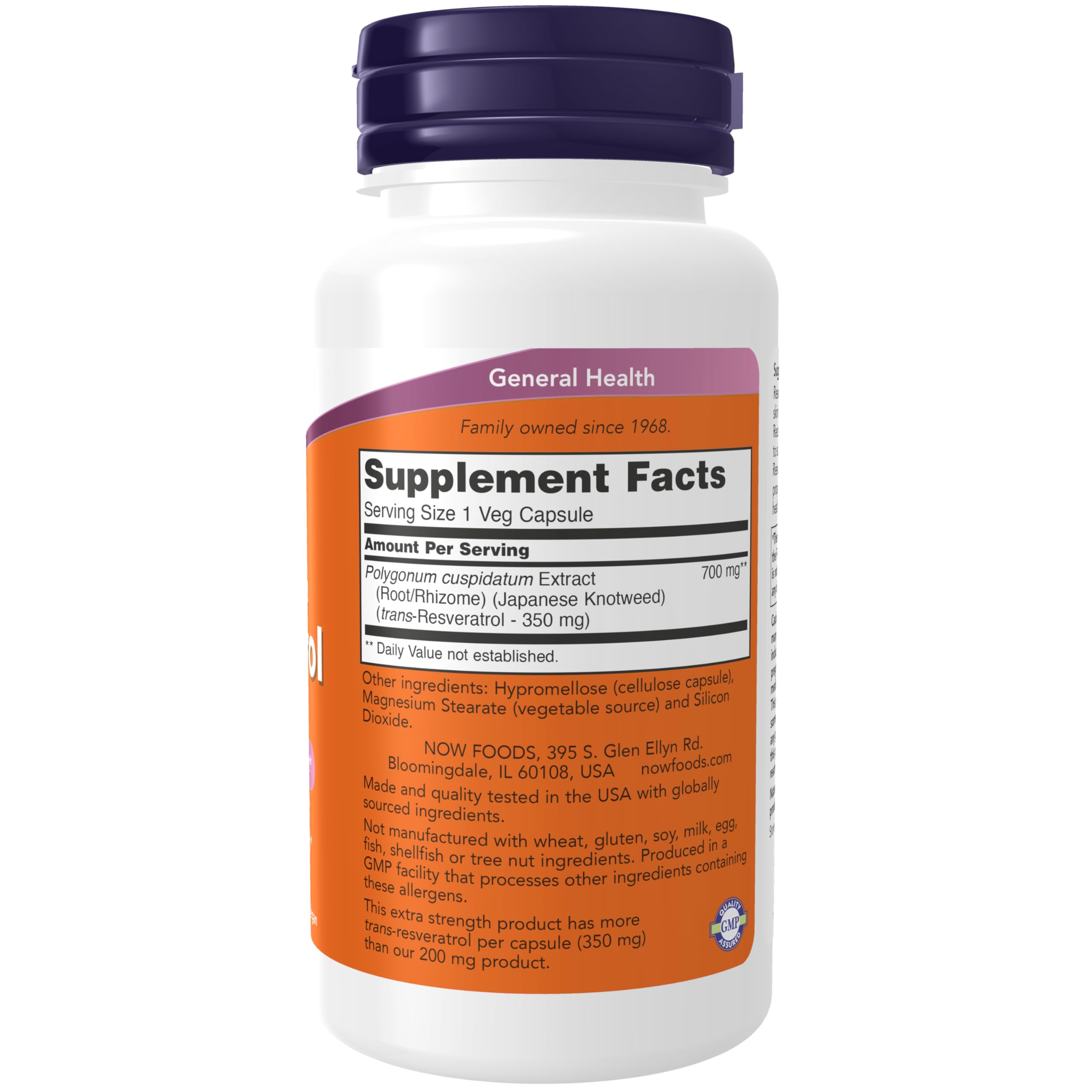 NOW Supplements, Extra Strength Resveratrol 350mg, Natural Trans Resveratrol from 700 mg NOW buy supplements canada