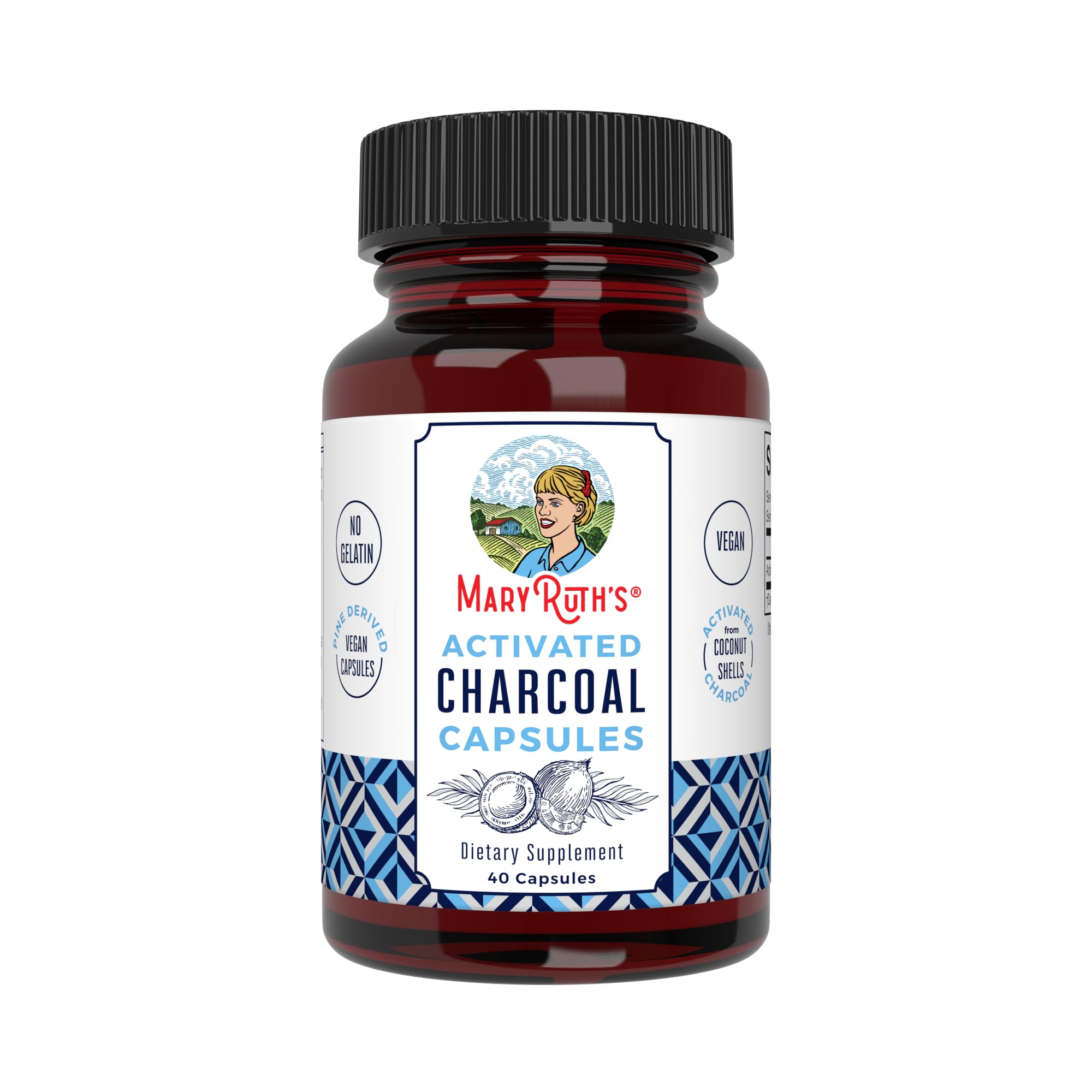 MaryRuth Organics Activated Charcoal Capsules | Substance Adsorption | Derived from Coconut Shells | Vegan Capsules from Pine Trees | Non-GMO | Gluten Free | 40 Count MARYRUTH'S buy supplements canada