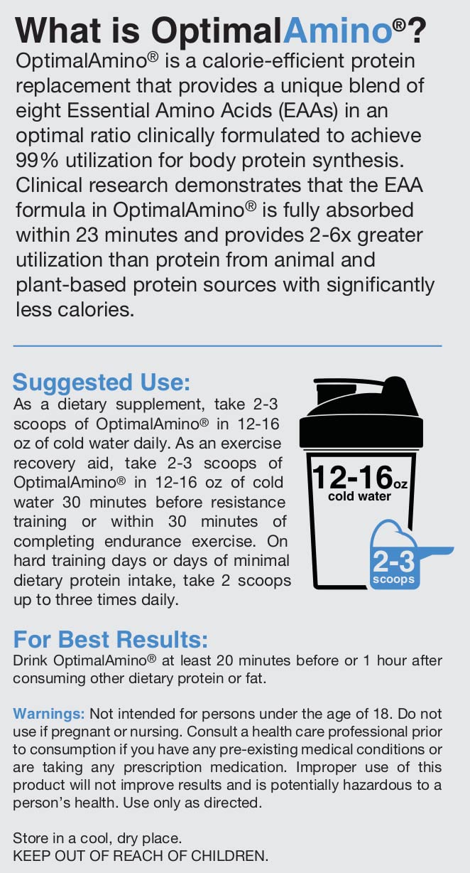 OptimalAmino Best Pre/Post Workout Recovery Drink, 99% Utilization Essential Amino Acid optimal amino buy supplements canada