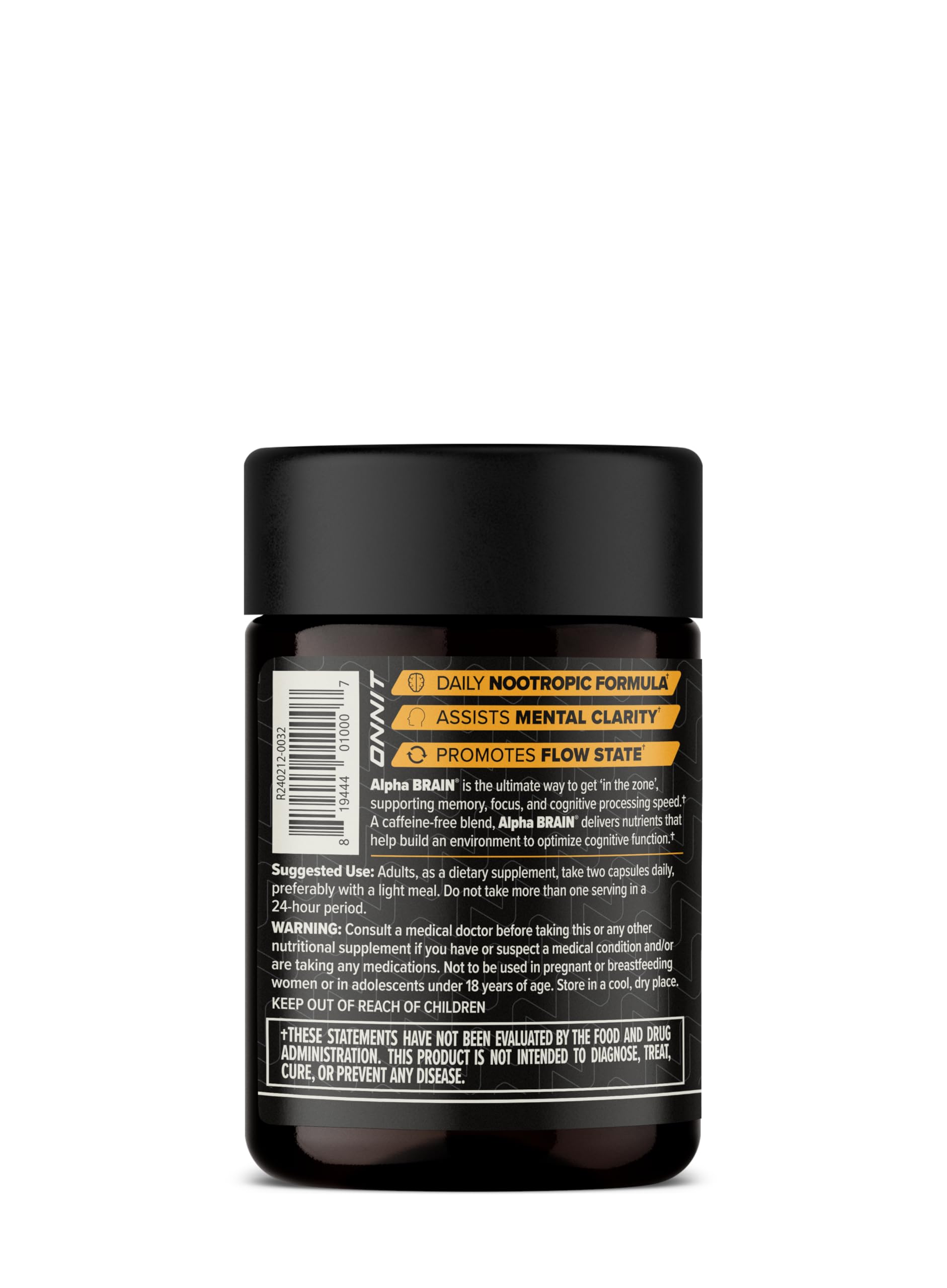 ONNIT Alpha Brain Capsules for Men & Women, IGEN Non-GMO Tested Memory, Focus & Mental Clarity Support with L-Theanine ONNIT buy supplements canada