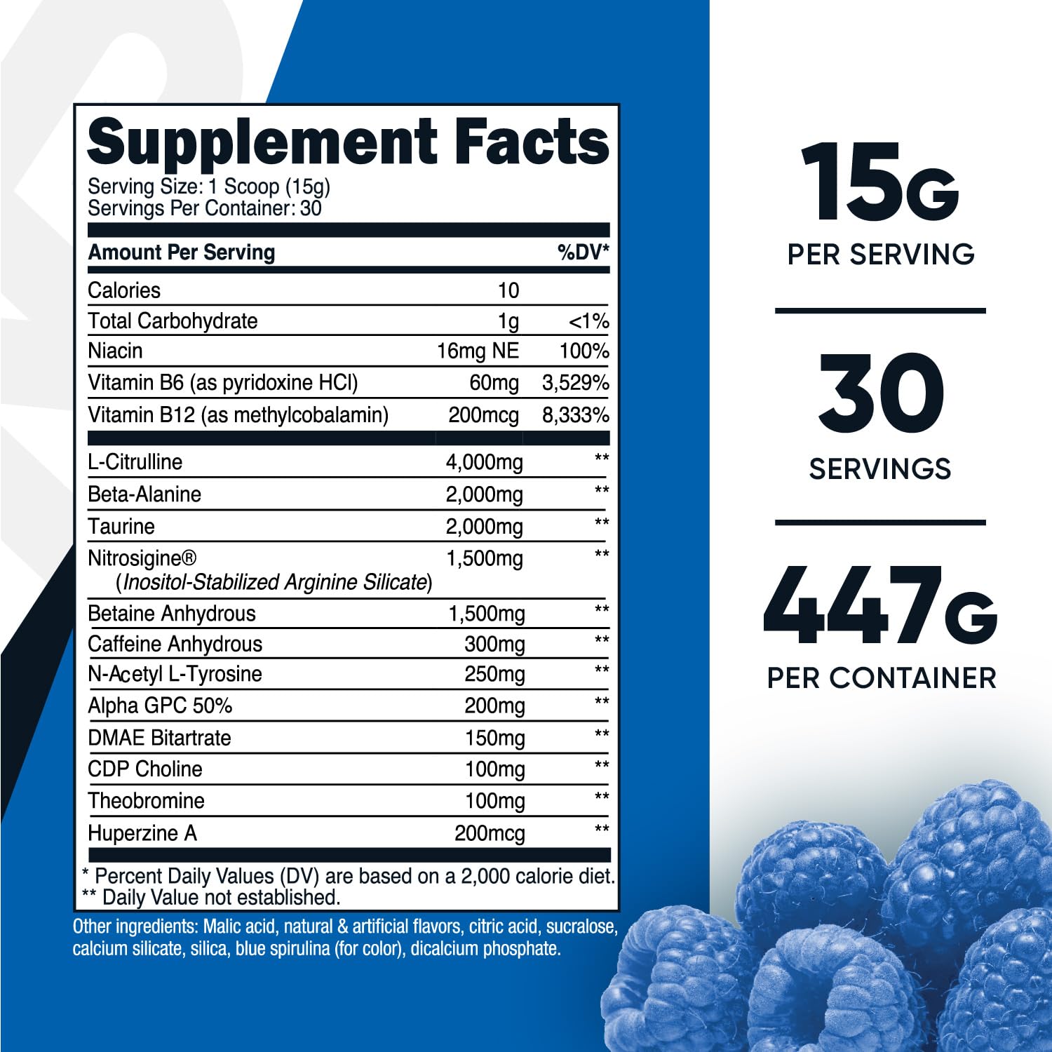Nutricost Pre-X Xtreme Pre-Workout Powder Complex, Blue Raspberry, 30 Servings Nutricost buy supplements canada