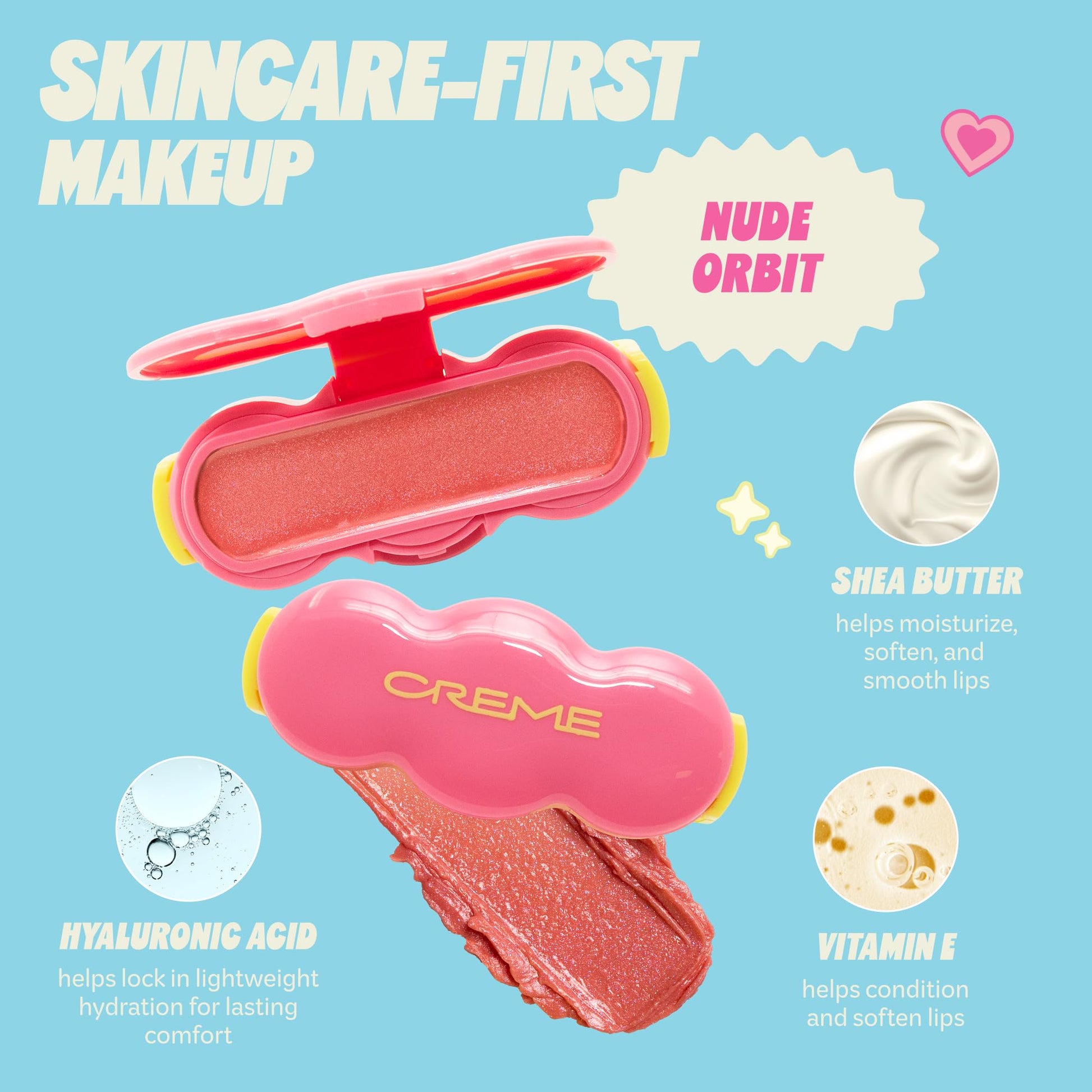 The Crème Shop Shimmer Pop Clip-On Lip Gloss | Korean Makeup, Cute Clip Accessory, Hydrating, Non-Sticky, Shea Butter, Hyaluronic Acid, Vitamine E- Nude Orbit The Crème Shop buy supplements canada
