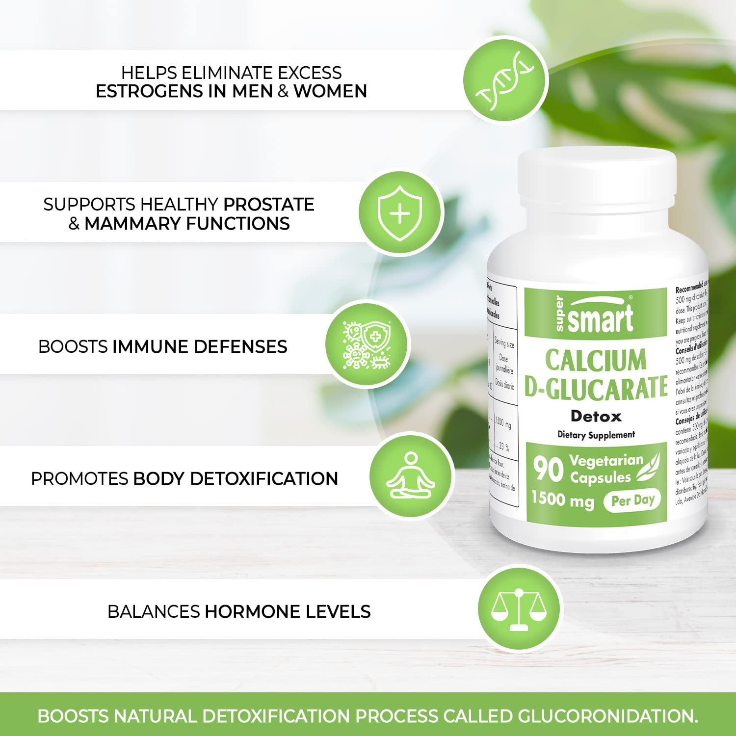 Supersmart - Calcium D-Glucarate 1500 mg Per Day - Antioxidant & Detox Supplement Supersmart buy supplements canada