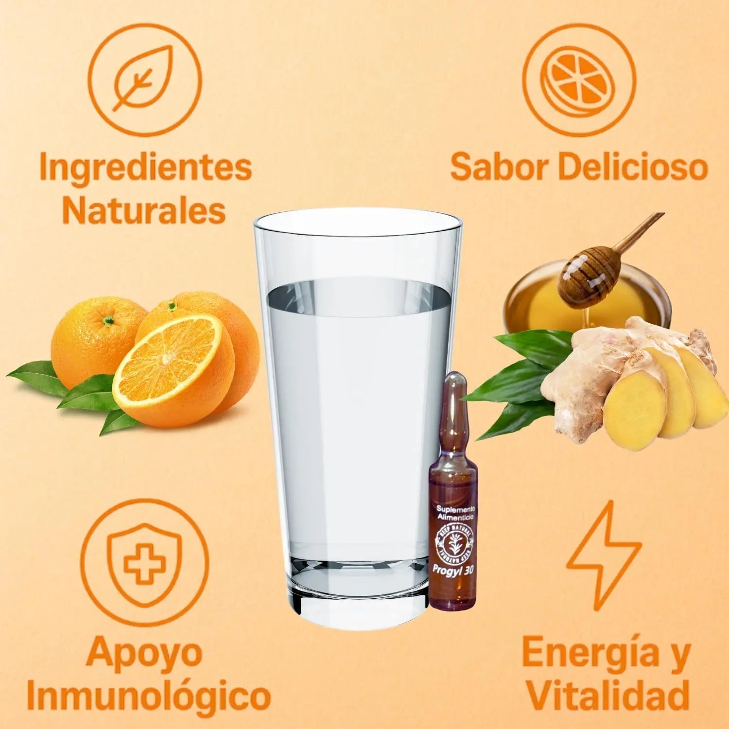 Aderogyl Oral Liquid Vitamins with A, C, D, E, Zinc, Bee Honey, Propolis, and Botanical Extracts - Natural Orange Flavor Aderogyl buy supplements canada