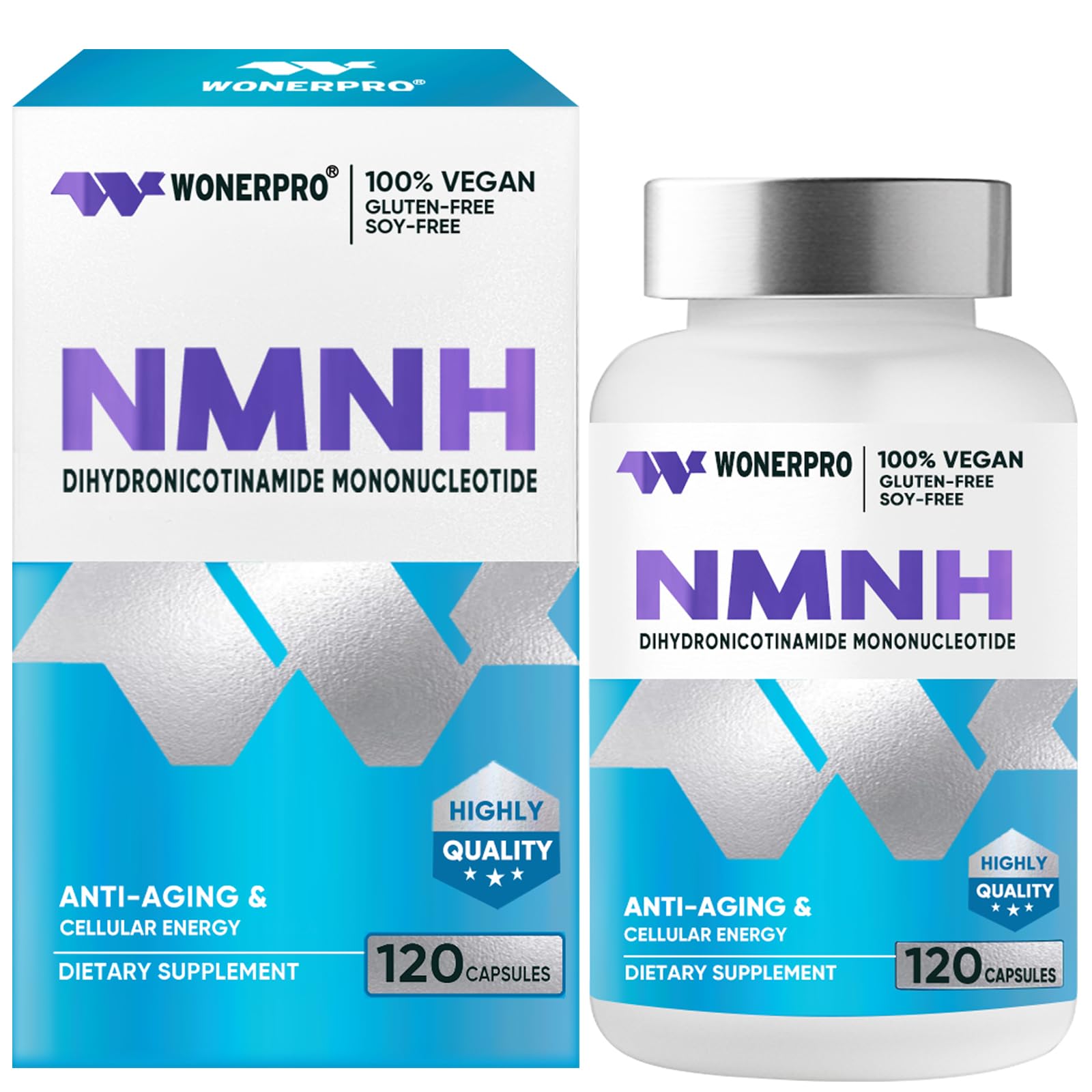 WONERPRO NMNH (NMN Supplement Alternative)，1000mg Per Serving NAD Supplement to Boost NAD+ Levels as We Age, for Anti Aging, Energy, Focus - 120 Capsule WONERPRO buy supplements canada