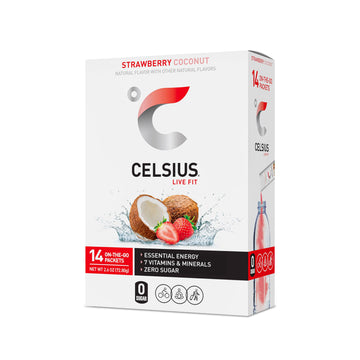 CELSIUS On-the-Go Essential Energy Drink Mix, Strawberry Coconut (14 Stick Pack) CELSIUS buy supplements canada