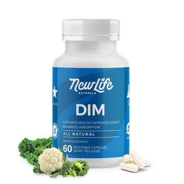 NewLife Naturals DIM Supplement 300mg for Women & Men - Hormonal Acne, Estrogen Balance Pills, Post Menopause Relief | Healthy Estrogen Level | Hormonal Balance - Bioperine | PCOS - 60 Day Supply NewLife Naturals buy supplements canada