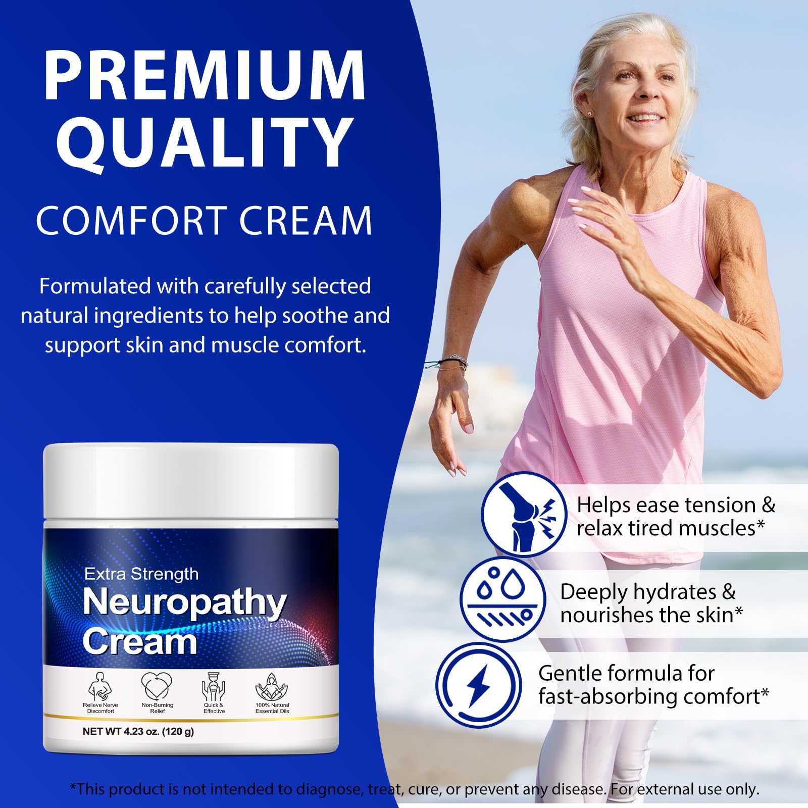 Neuropathy Cream for Feet, Legs & Hands – Lightweight, Plant-Based Formula with Cooling Comfort, 120g CFXYHNOX buy supplements canada