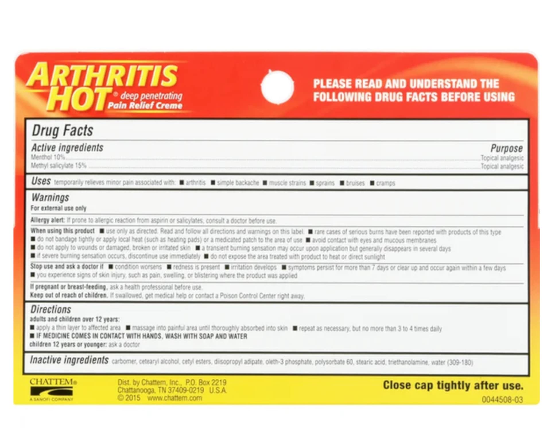 Arthritis Hot Pain Relief Creme 3 oz (Pack of 4) Arthritis Hot buy supplements canada