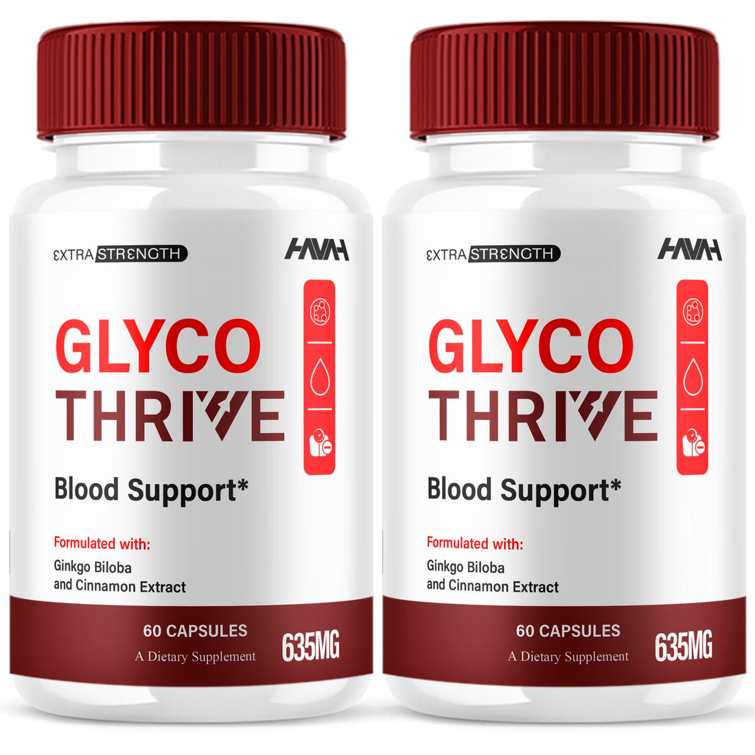 (2 Pack) Glyco Thrive Blood Support GlycoThrive Maximum Strength Capsules, Glyco Thrive Advanced Daily Multivitamin Health and Wellness Supplement, GlycoThrive Health Support Pills (120 Capsules) Havah buy supplements canada