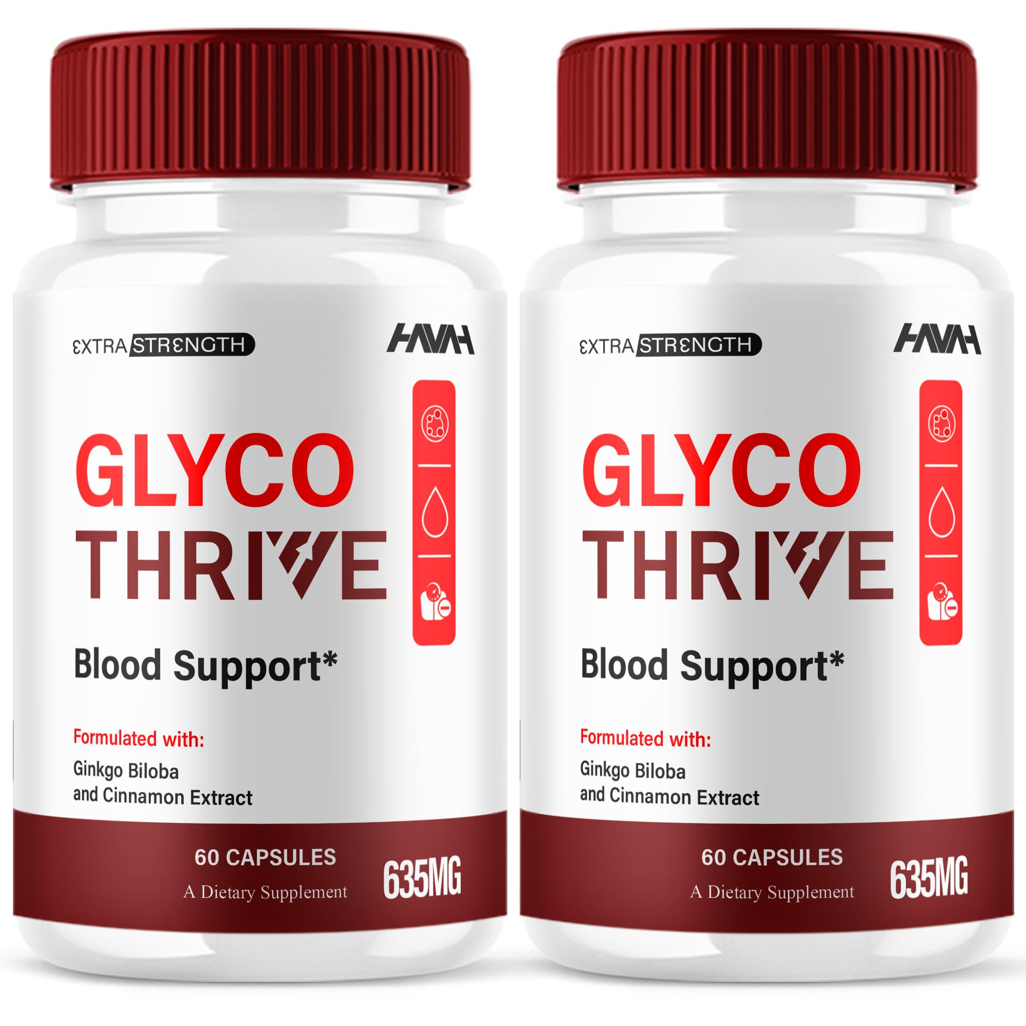 (2 Pack) Glyco Thrive Blood Support GlycoThrive Maximum Strength Capsules, Glyco Thrive Advanced Daily Multivitamin Health and Wellness Supplement, GlycoThrive Health Support Pills (120 Capsules) Havah buy supplements canada