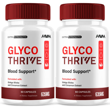 (2 Pack) Glyco Thrive Blood Support GlycoThrive Maximum Strength Capsules, Glyco Thrive Advanced Daily Multivitamin Health and Wellness Supplement, GlycoThrive Health Support Pills (120 Capsules) Havah buy supplements canada