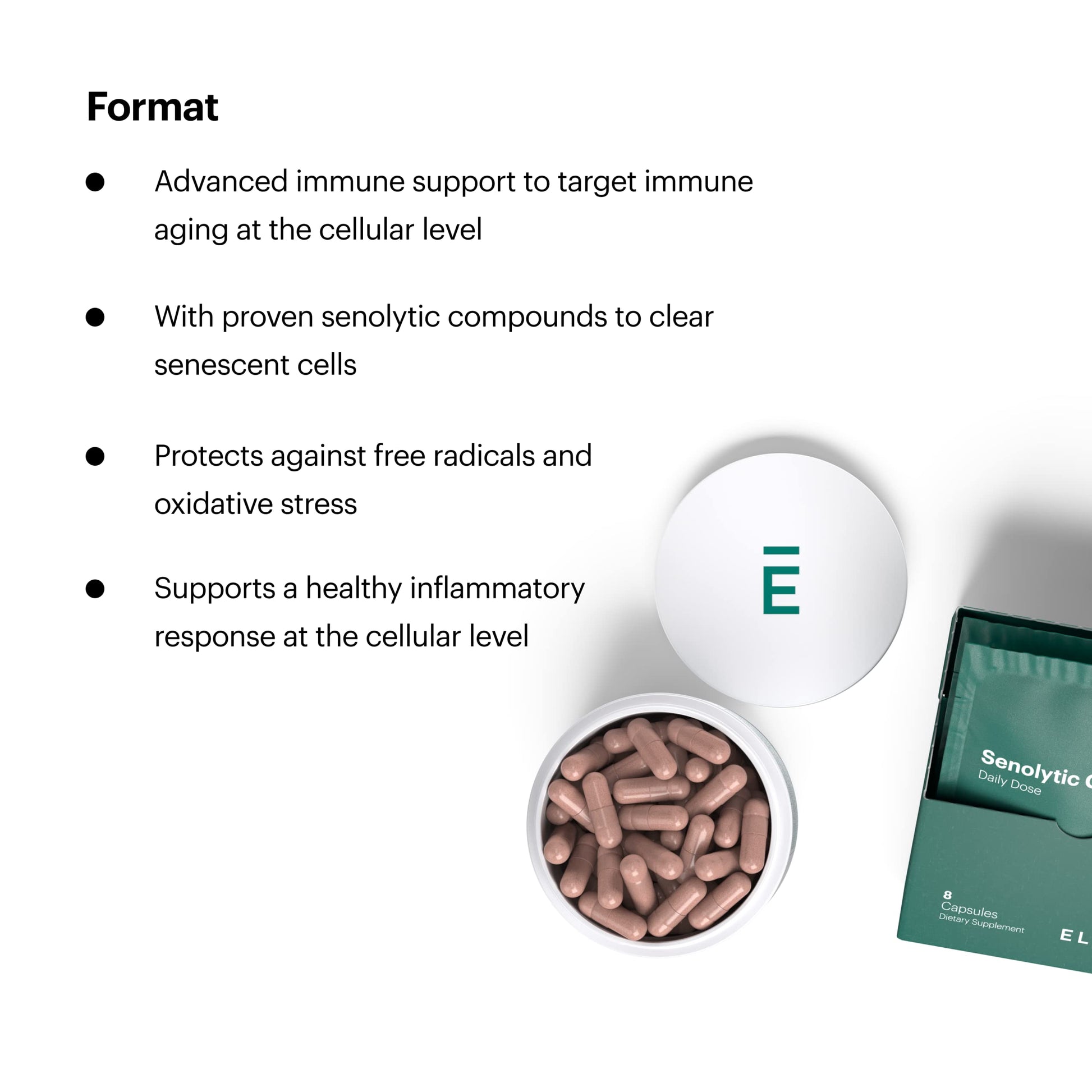 ELYSIUM Format Immune Support Supplement - Vitamin C Supplement, Immunity Support, Immune Defense, Intermittent Senolytic Complex Immune Support for Adults, Complete Immunity Supplement - 60ct ELYSIUM buy supplements canada