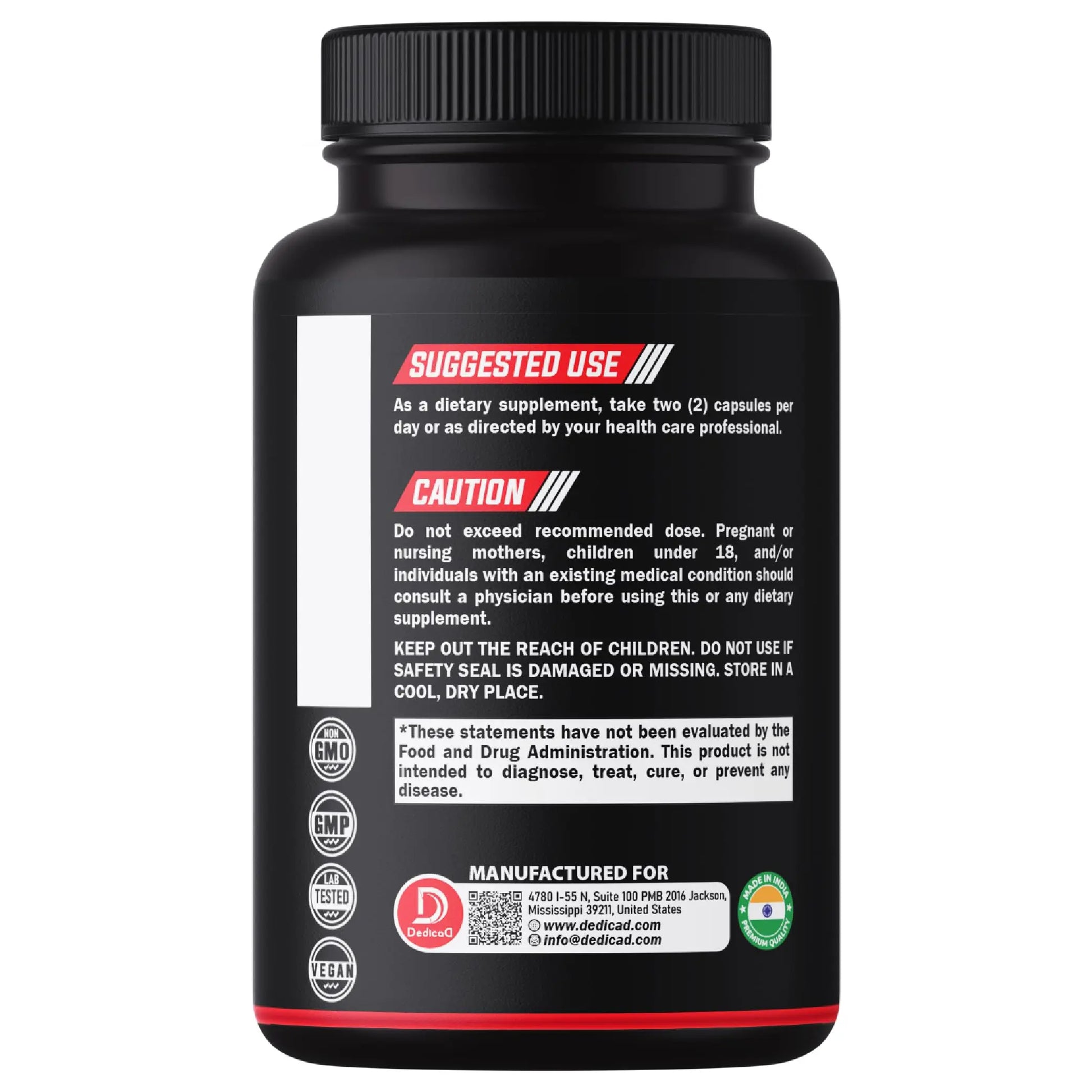 DEDICAD 6in1 Bromelain 500mg Supplement - 1000mg per Serving - 210 Capsules with Digestive Health Blend as Quercetin, Ginger, Turmeric, Papaya - Support Overall Health, Digestion & Immune System DEDICAD buy supplements canada