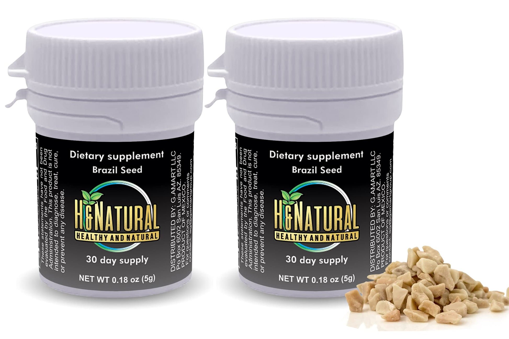 H&Natural 2 Pack! Brazil Seed Dietary Supplement 60 Pieces, Pure Natural Semilla de Brasil H&Natural buy supplements canada