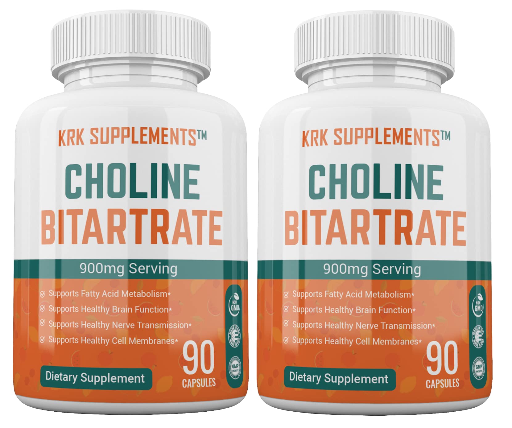 KRK SUPPLEMENTS Bundle Combo of 2 Bottles of Choline Bitartrate and 2 Bottles KRK SUPPLEMENTS buy supplements canada
