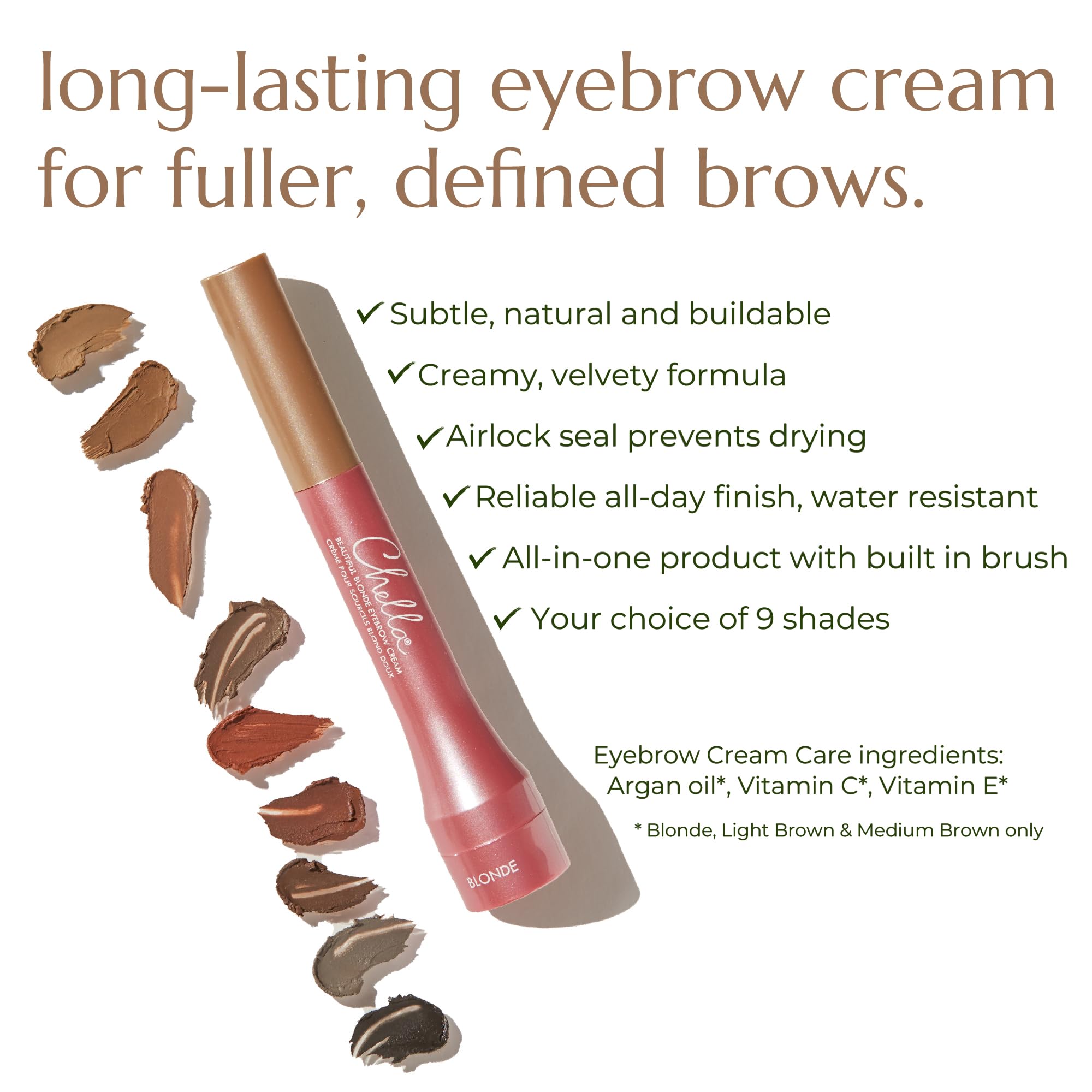 Chella Eyebrow Cream, Marvelous Medium Brown - Vegan, Cruelty Free, Paraben Free, Gluten Free Eyebrow Pomade Makeup - Long Wearing, Velvet Consistency, Water Proof Chella buy supplements canada