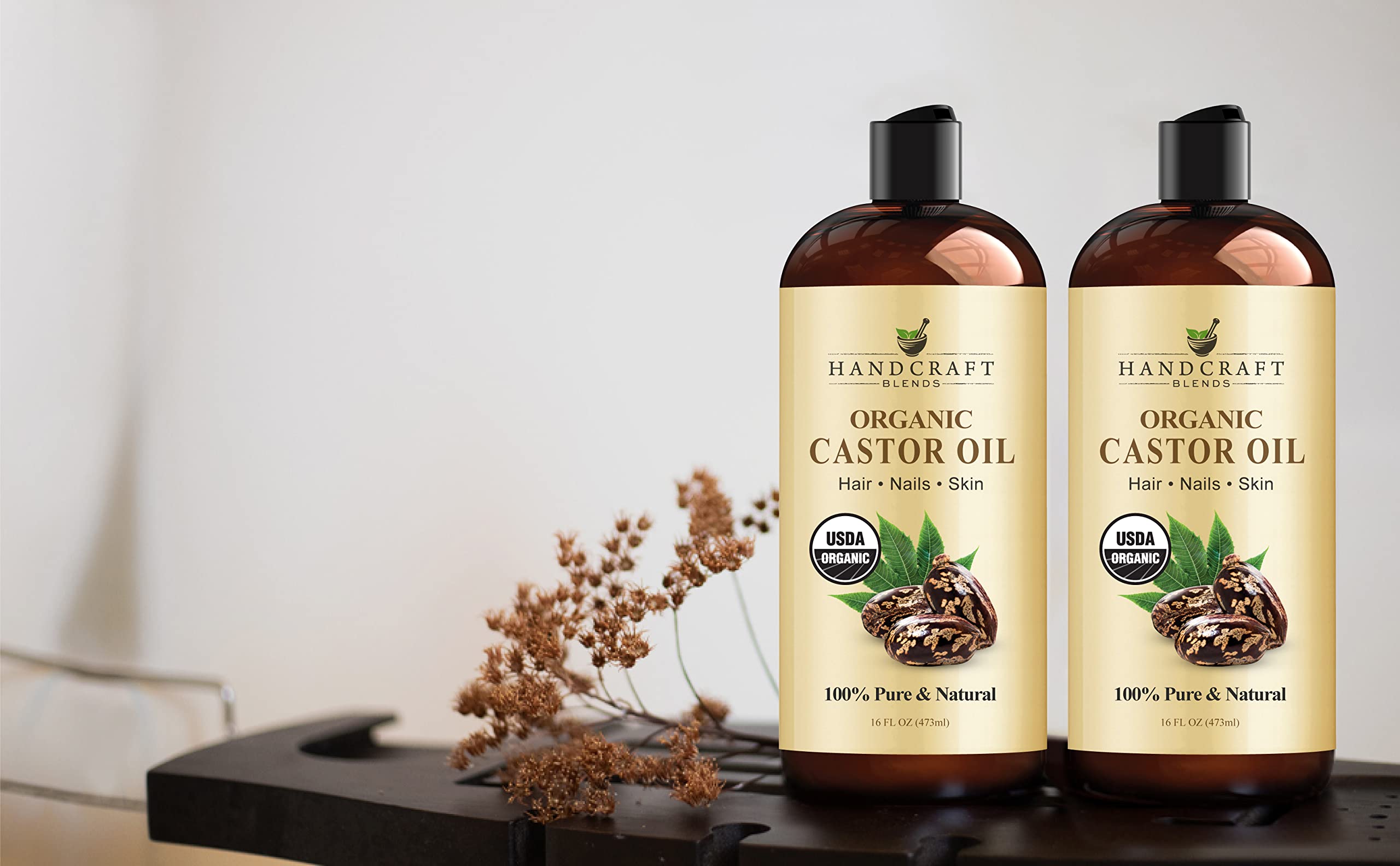 Handcraft Blends Organic Castor Oil for Hair Growth, Eyelashes and Eyebrows - 100% Pure Handcraft Blends buy supplements canada