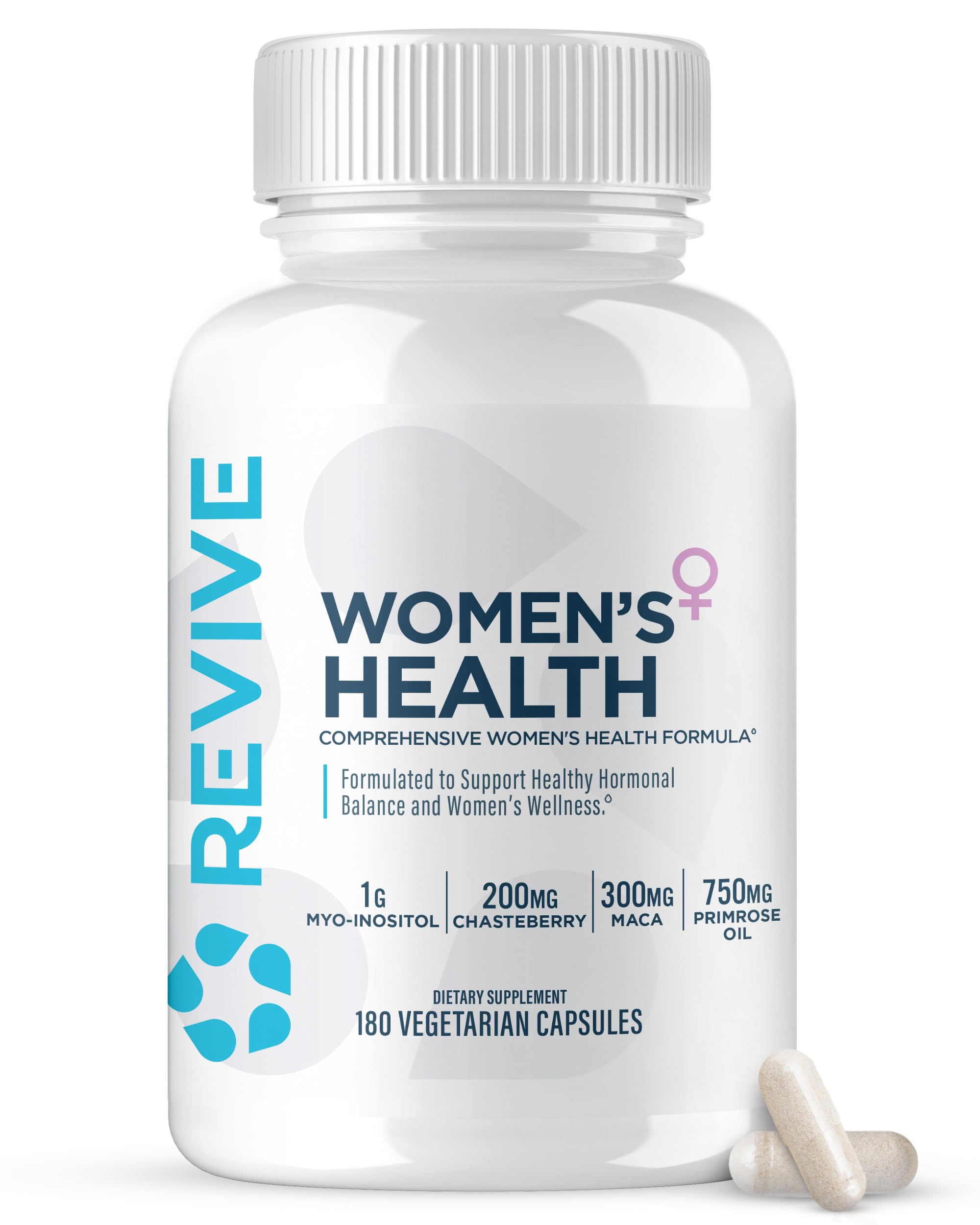 Revive MD Hormone Balance for Women – Hormone Support Supplement w/Myo-Inositol, Chaste Berry, DIM, Vitamins C & E, Evening Primrose Oil – Health & Hormonal Balance (180 Capsules, 30 Servings) Revive buy supplements canada