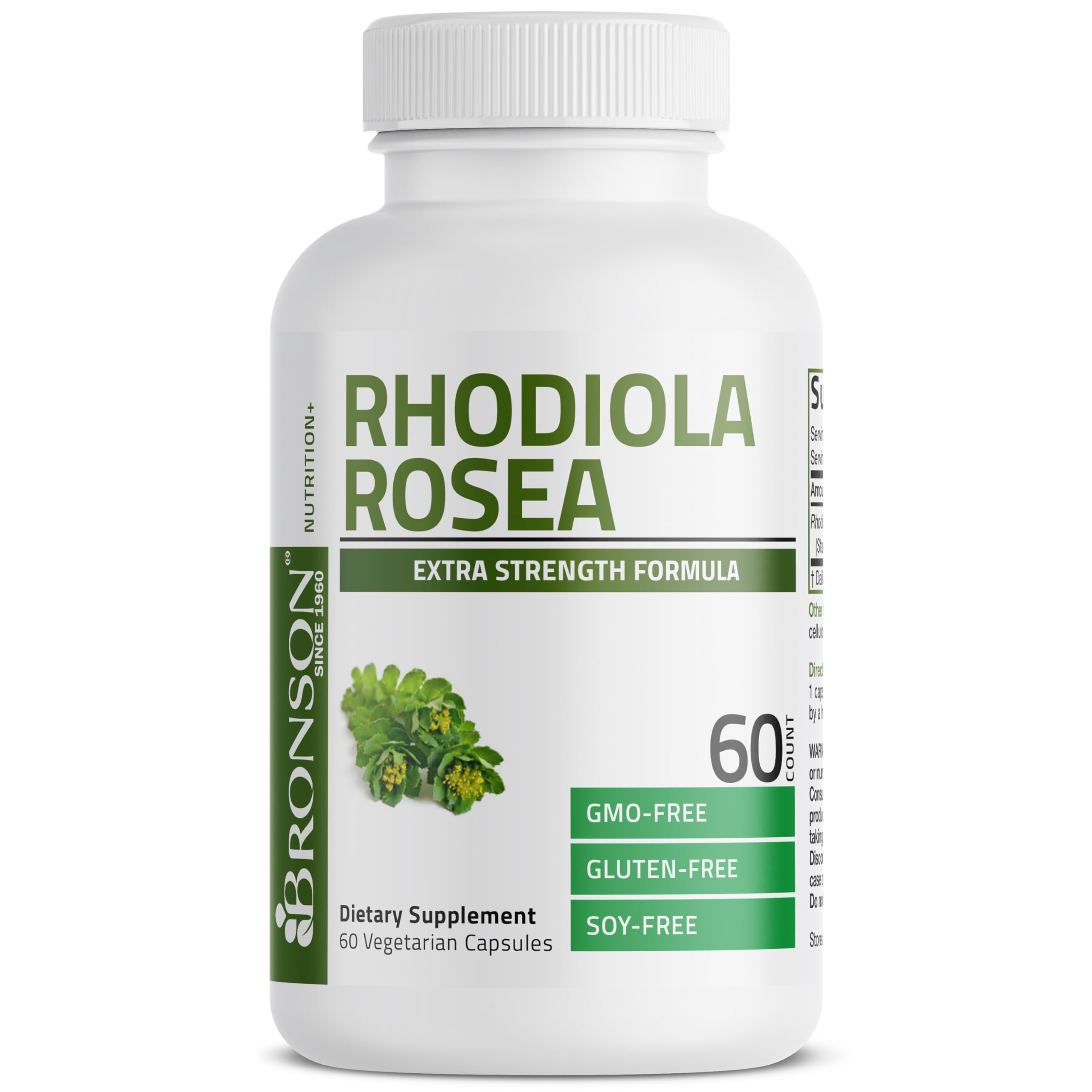 Bronson Rhodiola Rosea Vegetarian Capsules - Adaptogenic Herb - Brain, Stress & Mood Support - Non-GMO, 60 Count Bronson buy supplements canada