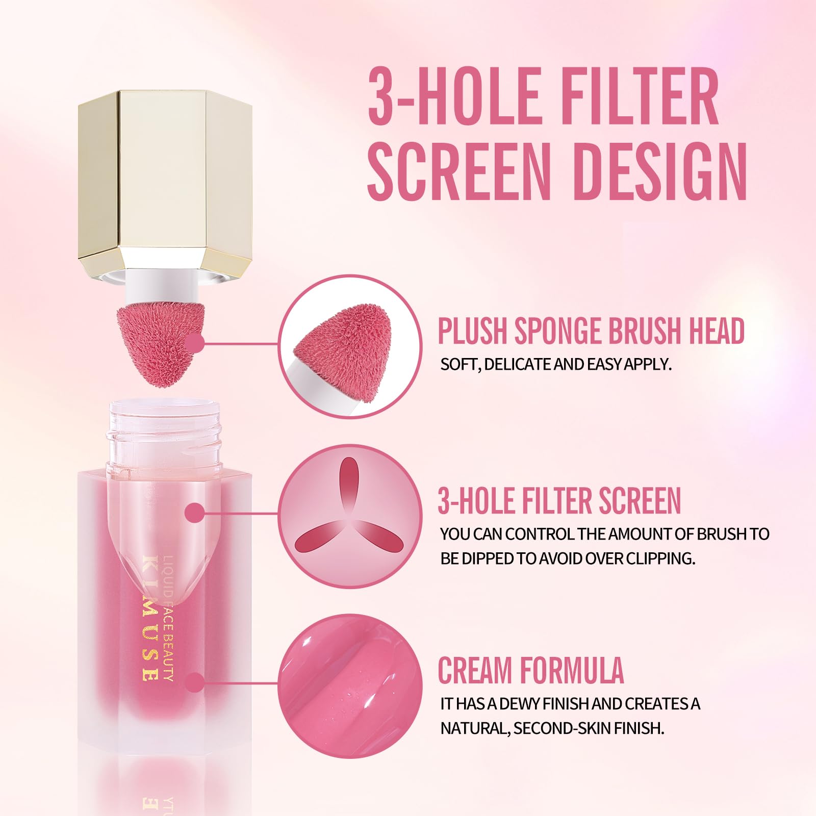 KIMUSE Liquid Blush, Long-Wearing Pigmented Soft Cream Face Blush, Waterproof, Smudge Proof, Dewy Finish KIMUSE buy supplements canada