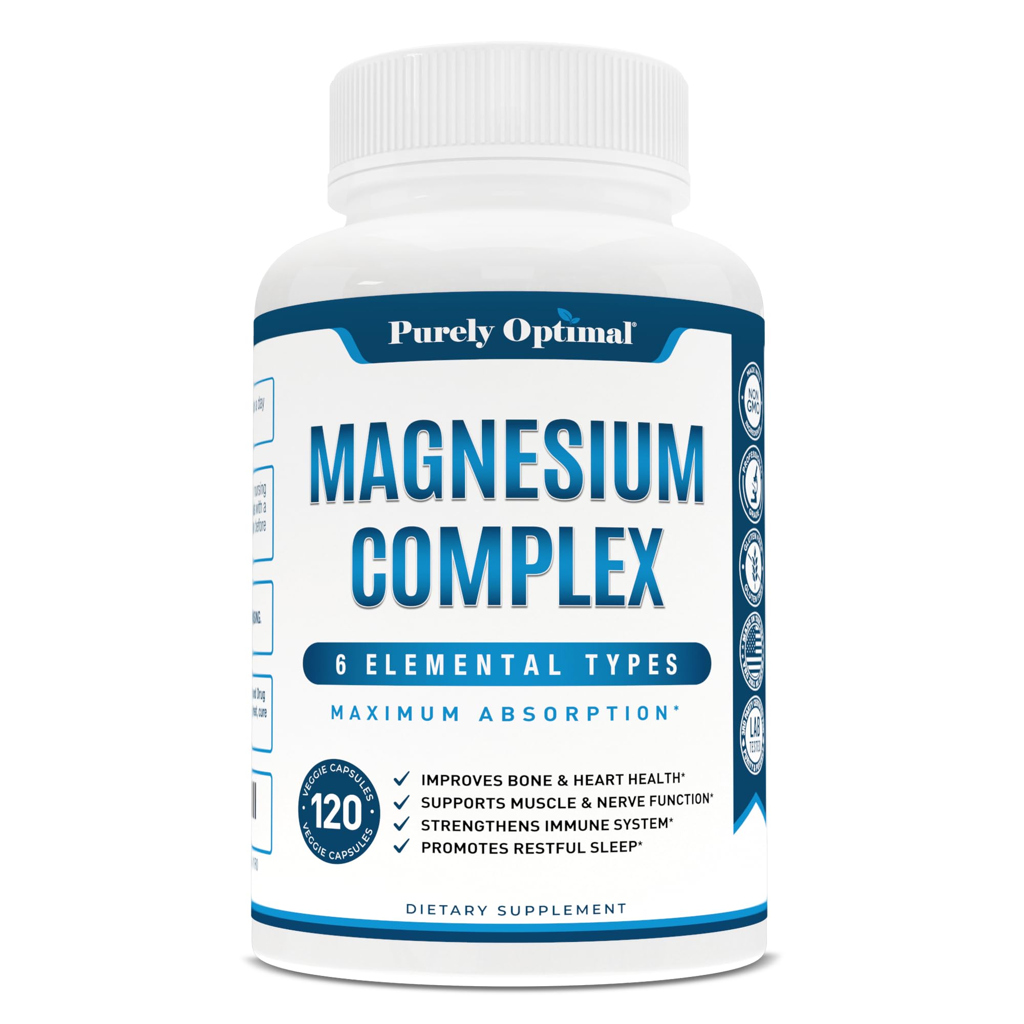 Magnesium Complex Supplement - Magnesium Citrate, Malate, Taurate, Oxide Purely Optimal buy supplements canada