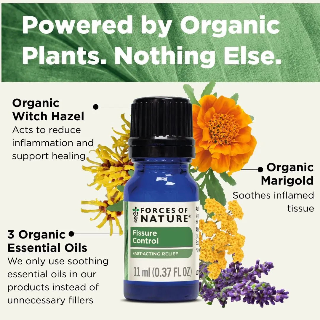 Forces of Nature Fissure Control, Organic Homeopathic Treatment with Witch Hazel for Anal Fissures, Hemorrhoid Related Irritation & Discomfort, Fast, Natural Topical Relief, 0.37 FL OZ Forces of Nature buy supplements canada