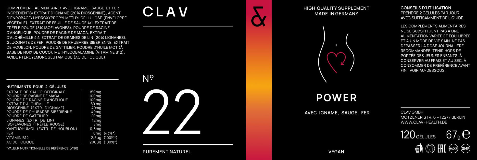 CLAV® Natural Hormone Balance for Women - PMS Relief with Siberian Rhubarb, Wild Yam & Vitex Berry - Vegan Menstrual Regulator Supplement - 120 Capsules CLAV buy supplements canada