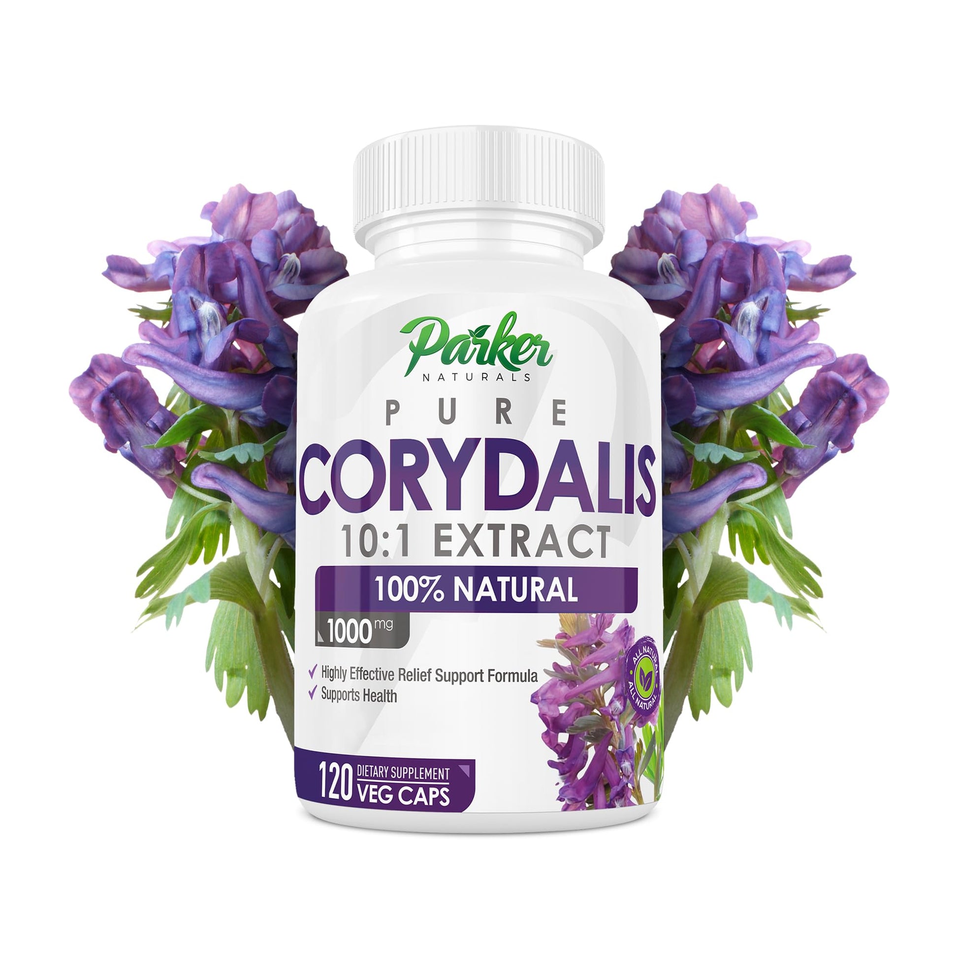 Pure Corydalis Root Extract Capsule - 1000mg Strength, 10:1 Corydalis Yanhusuo Extract, Natural Relief, Long Lasting, 100% Vegetarian, 60 Servings, 120 Count Parker Naturals buy supplements canada