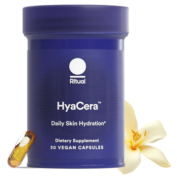 Ritual HyaCera Skin Supplement for Wrinkle Support, with Hyabest® and Ceratiq® for Skin Hydration Support, Hyaluronic Acid, Glycolipids, Ceramides, Gluten Free, Non GMO, Vanilla Essence, 30 Day Supply Ritual buy supplements canada