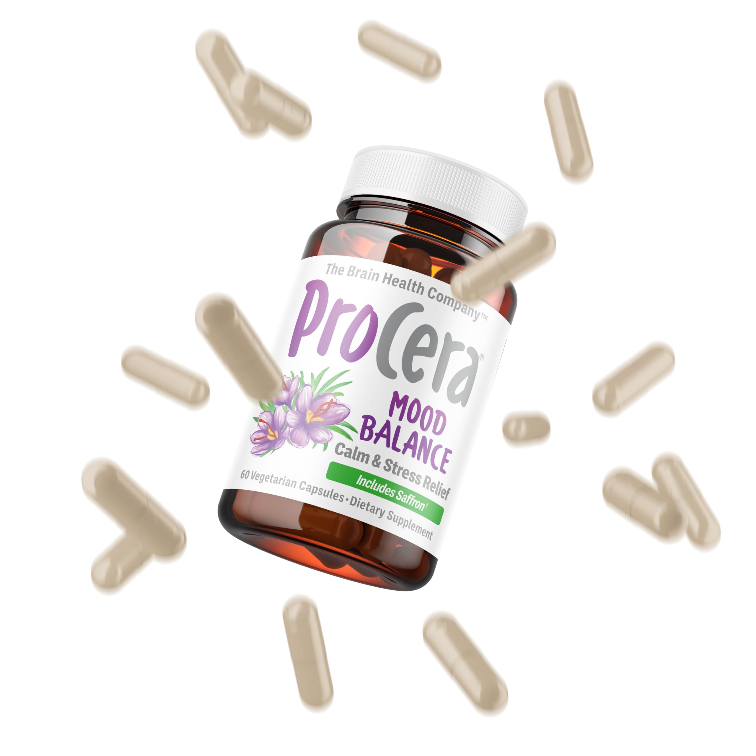 Procera Mood Support - Boost Mental Performance - Clarity - Mood Stability - Stress - Anxiousness - Mental Fatigue - Adaptogens - Saffron - Magnesium - Ashwagandha - Rhodiola - 60 Count Procera buy supplements canada