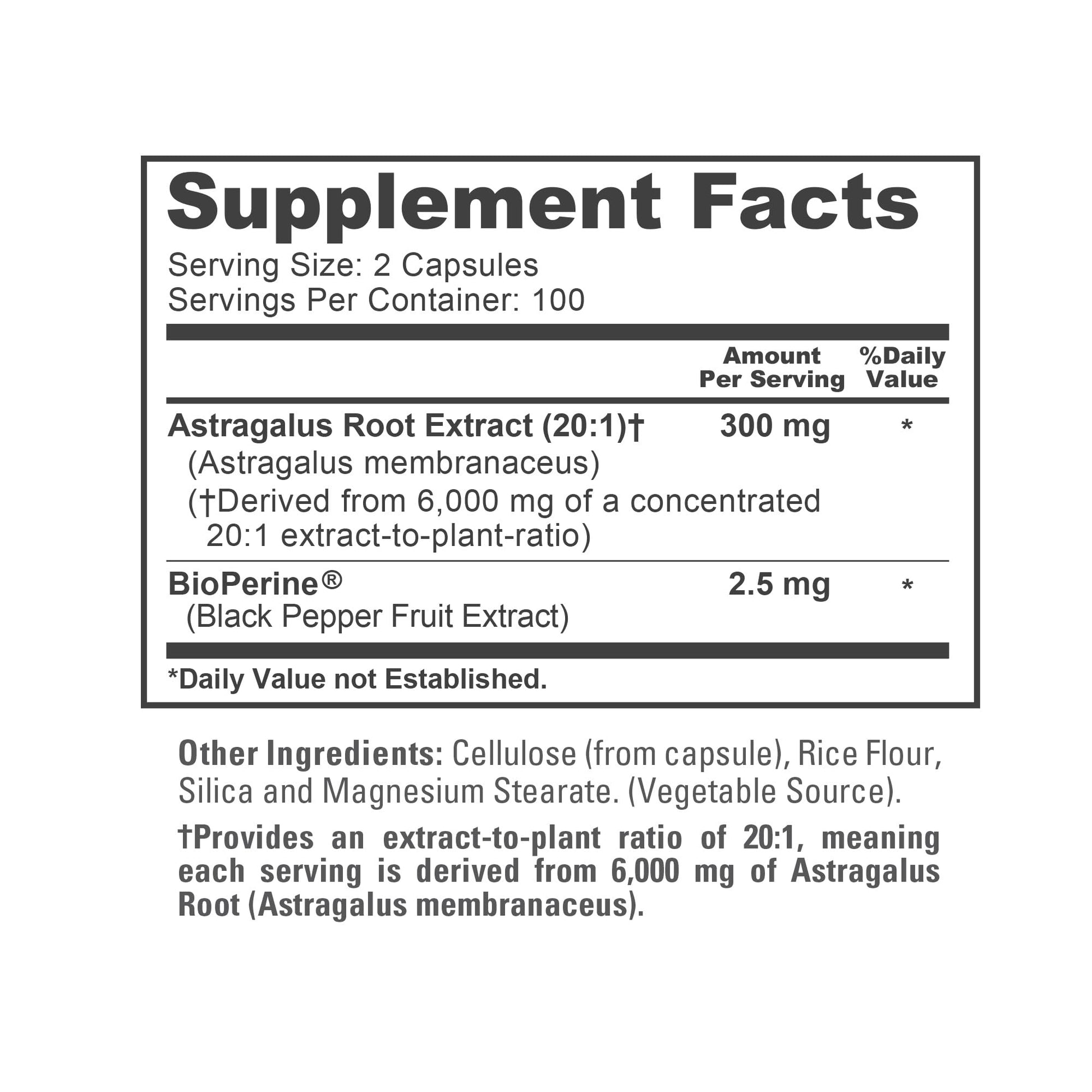 NusaPure Astragalus 20:1 Extract, 300 mg Equivalent to 6,000mg Per Serving, 200 Veggie Capsules, Vegan, Non-GMO & Bioperine NusaPure buy supplements canada