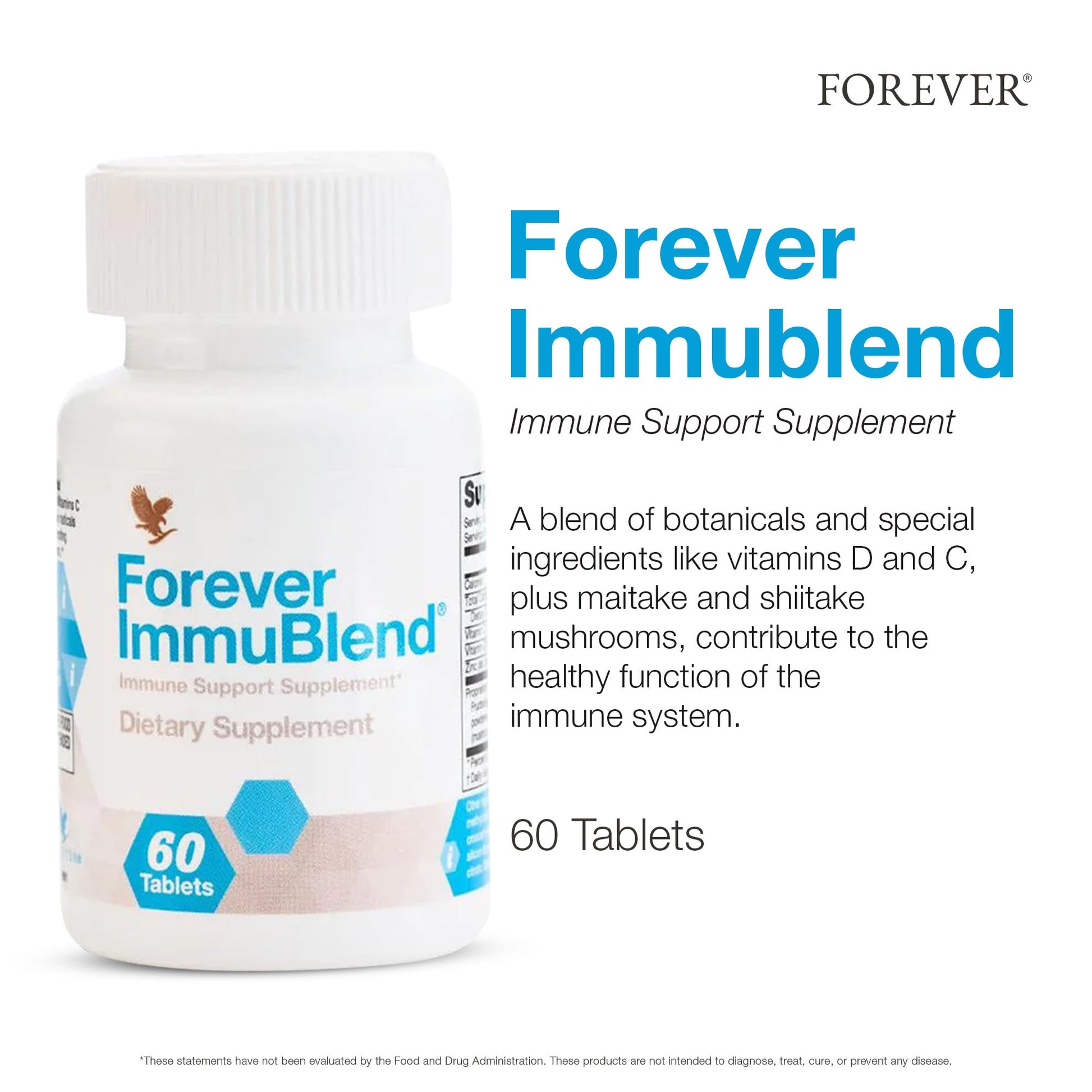 Forever Living - Forever ImmuBlend® Immune Support Supplement – Includes Botanicals, Vitamins D & C, Maitake & Shiitake Mushrooms – 60 Tablets Forever Living Products buy supplements canada