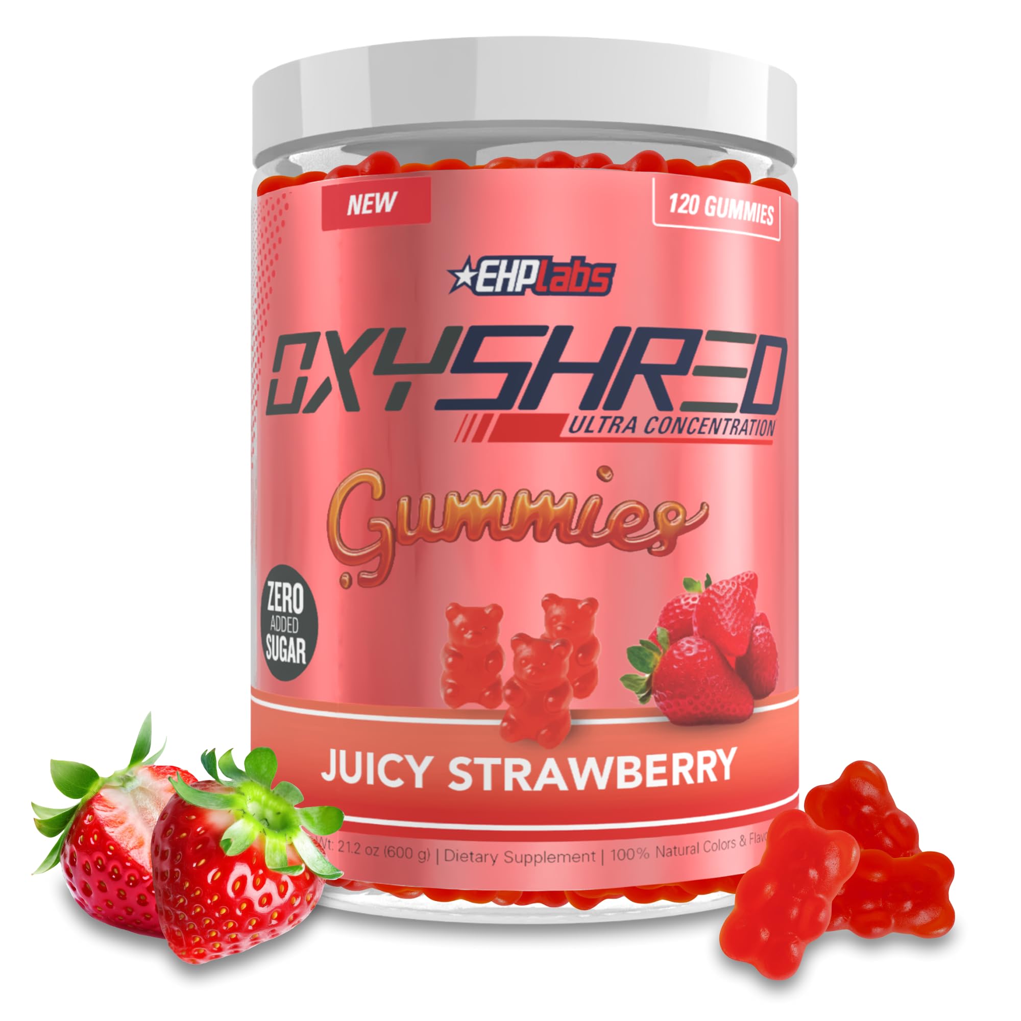 EHP Labs OxyShred Gummies - Pre Workout Gummies & Energy Chews with 100mg Caffeine, L-Carnitine for Thermo & Metabolic Support, All Natural Energy Boost EHP Labs buy supplements canada