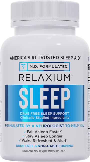 Relaxium Sleep Aid for Adults, Melatonin 5mg with Magnesium Glycinate, Sleep-Promoting Valerest & Ashwagandha, Non-Habit Forming Sleep Supplement, 60 Capsules, 30-Day Supply Relaxium buy supplements canada