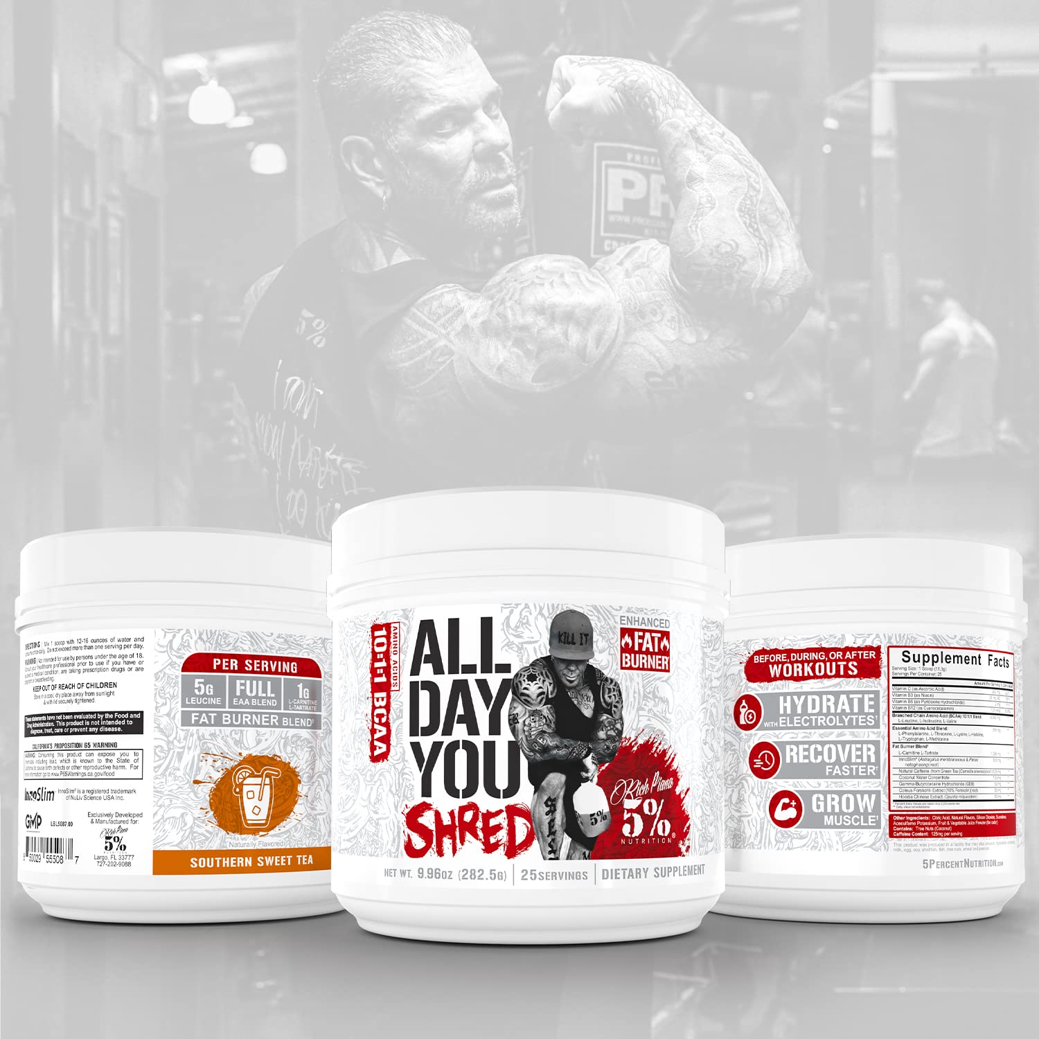 5% Nutrition Rich Piana AllDayYou Shred BCAA Powder | Amino Acid Supplement 5% Nutrition buy supplements canada
