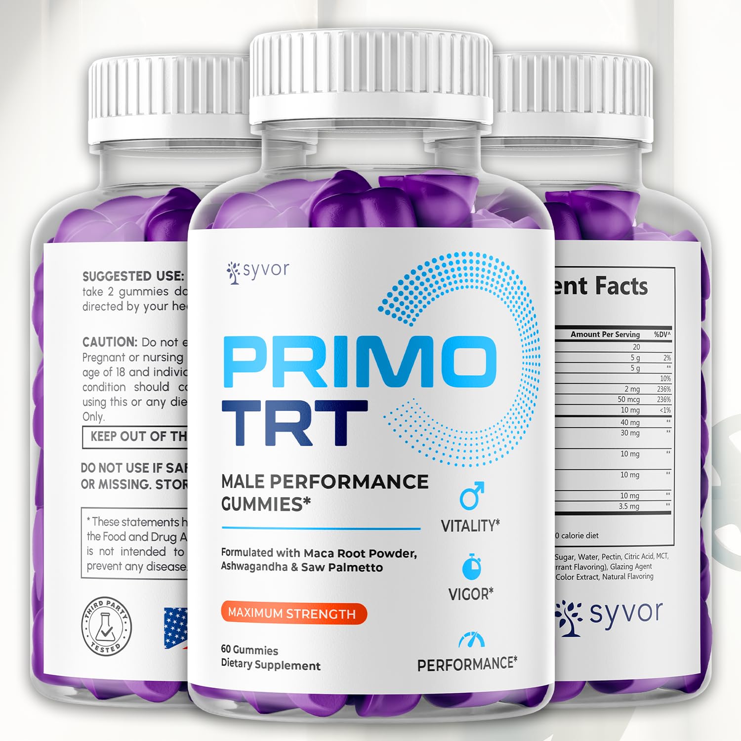 (2 Pack) Primo TRT Gummies for Men, Official Primo TRT Male Performance Gummys with Maximum Strength Ingredients, Advanced PrimoTRT Male Health Support Supplement with Premium Vitamins (120 Gummies) S.O Labs buy supplements canada