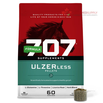 Formula 707 ULZERless Equine Supplement, 7.5lb Bag - Natural Gut Support for Horses with Ulcer Risk Factors Formula 707 buy supplements canada