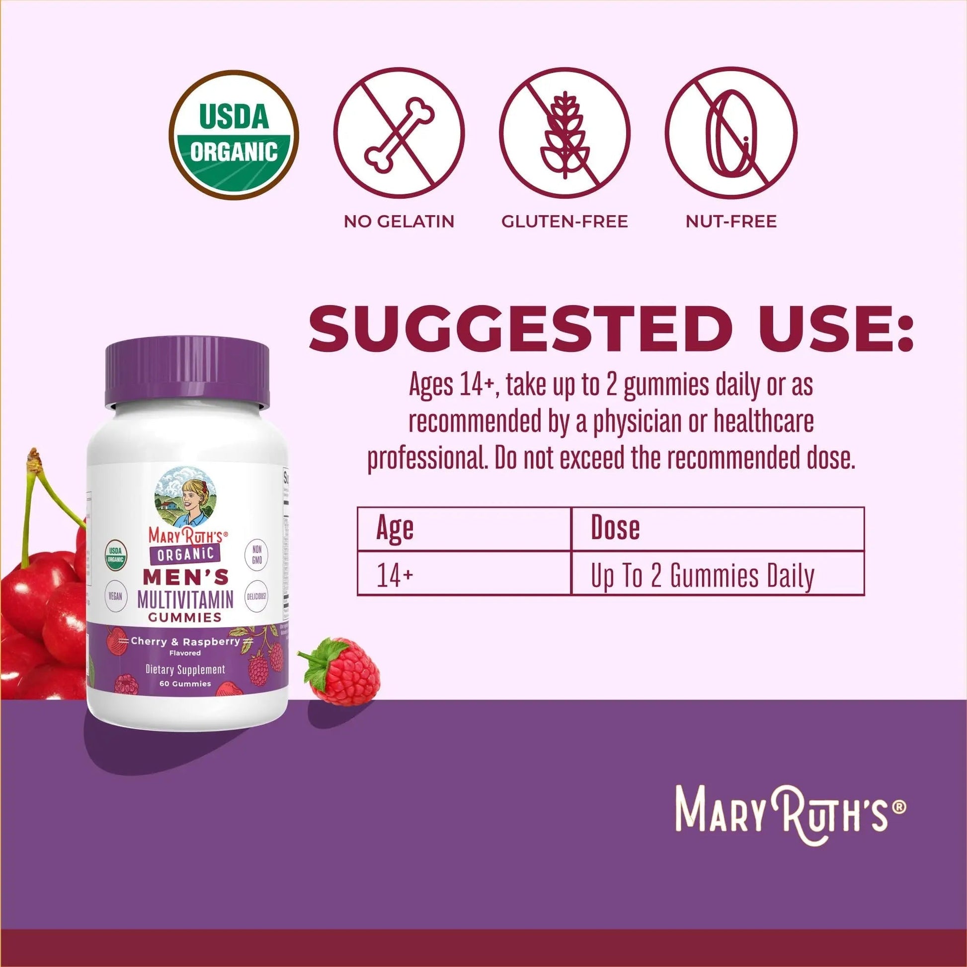 MaryRuth Organics Mens Vitamin Gummy | USDA | Vegan | Daily Multivitamins for Immune Support MaryRuth Organics buy supplements canada