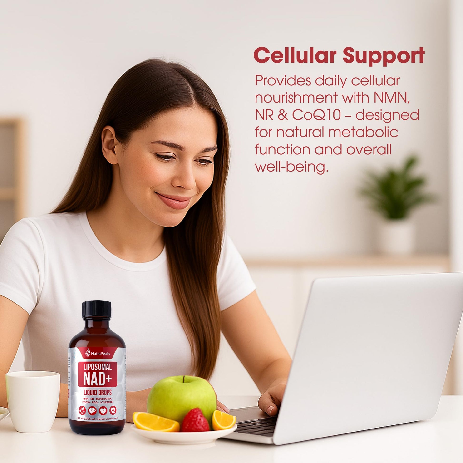 NutraPeaks NAD+ Supplement Liquid - NAD+ Supplement 1000mg, NAD+ Nicotinamide Riboside Resveratrol Supplements with PQQ, NAD+ Berry Flavor Sticks for Anti-Aging, Energy, Focus NutraPeaks buy supplements canada